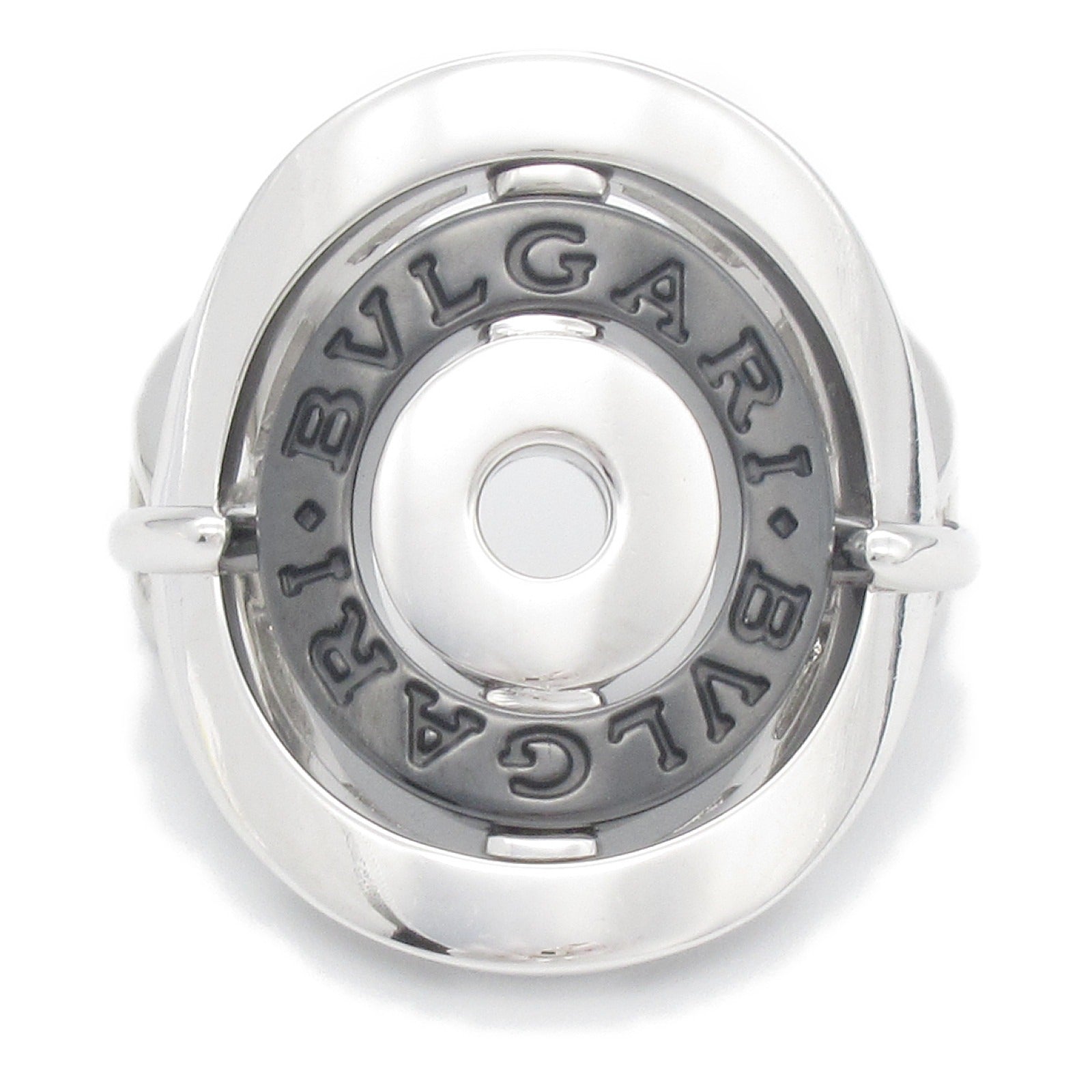 Bvlgari Astrale Cerchi Ring K18WG White Gold Ceramic