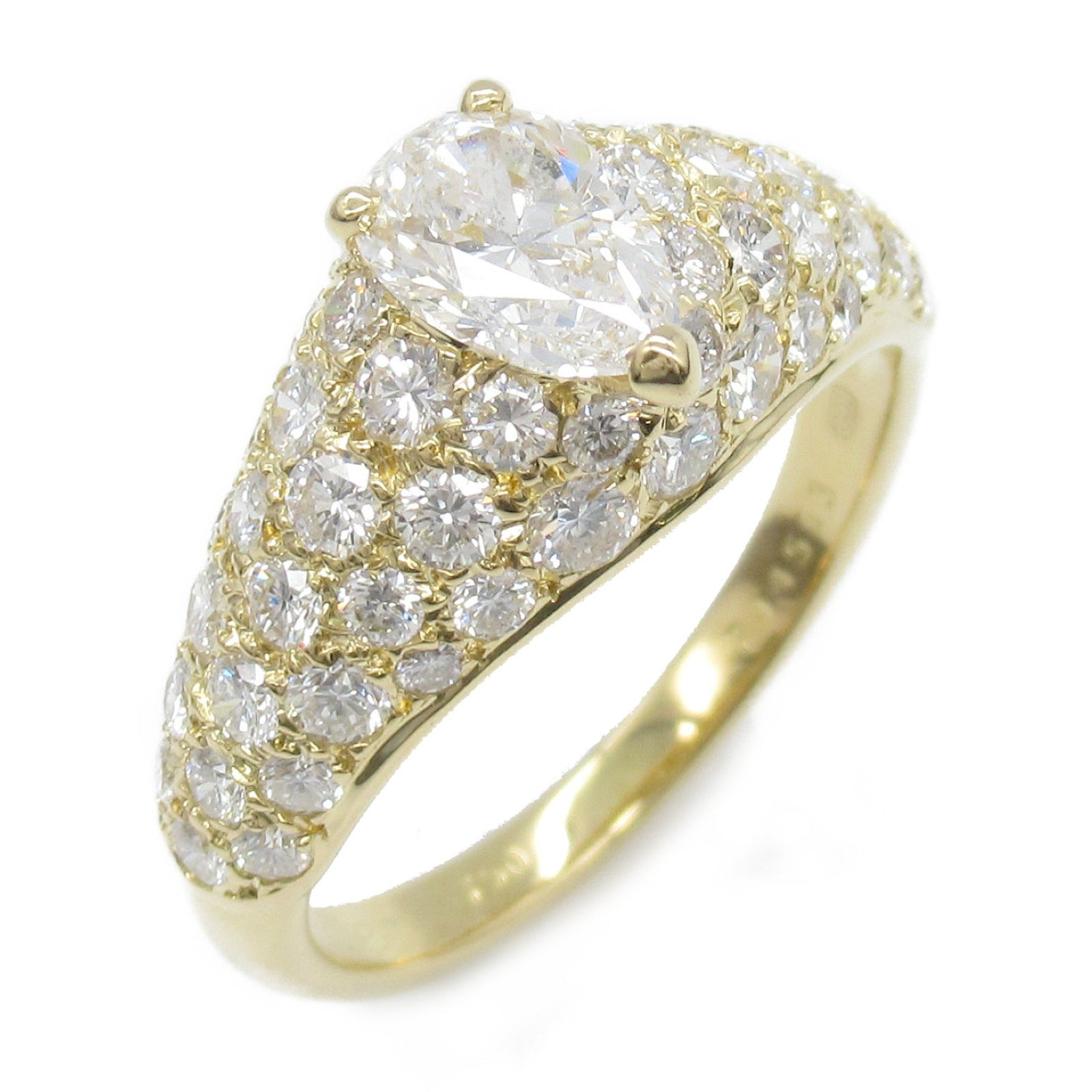 Cartier K18 Yellow Gold Diamond Ring