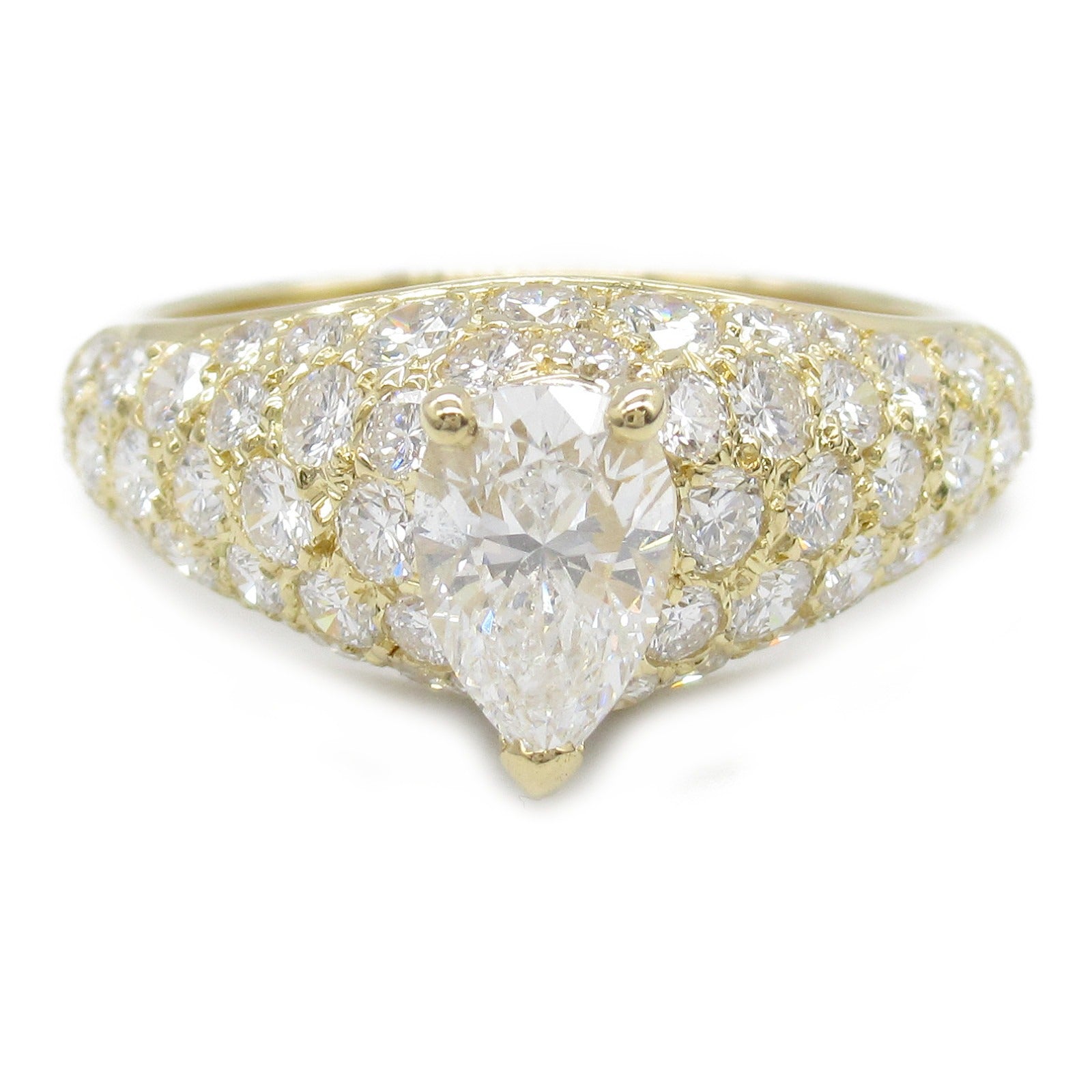 Cartier K18 Yellow Gold Diamond Ring