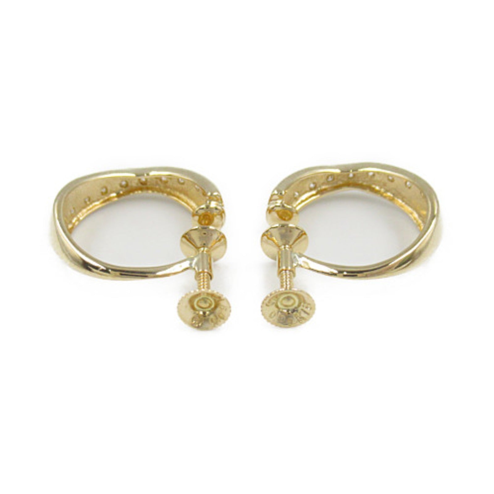 Tasaki Diamond Earrings K18 Yellow Gold