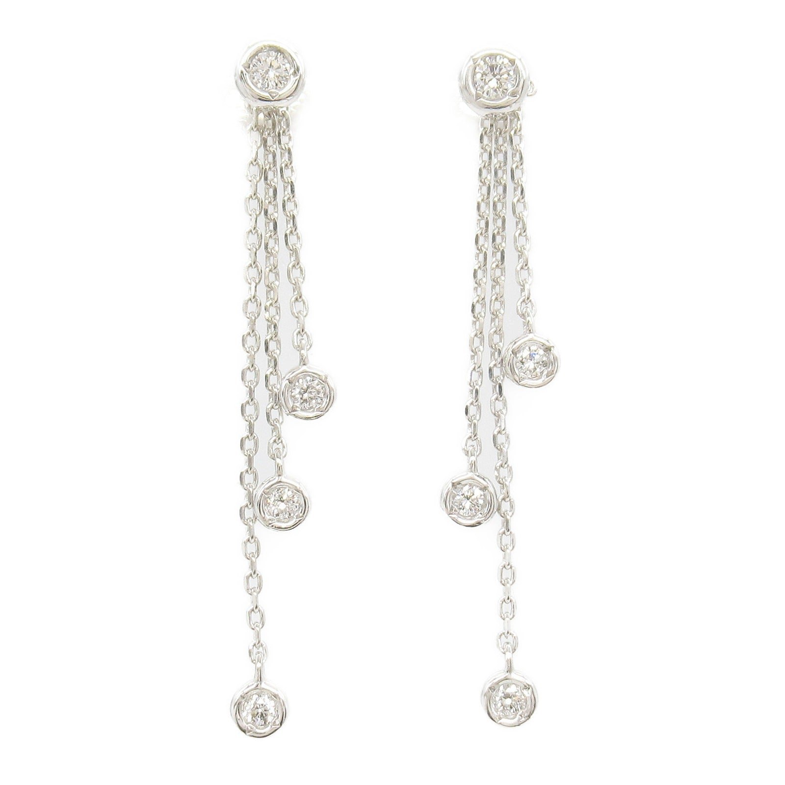 4℃ Diamond Earrings K18WG White Gold