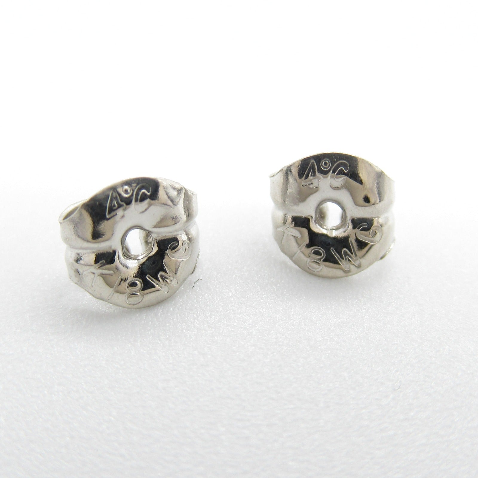 4℃ Diamond Earrings K18WG White Gold