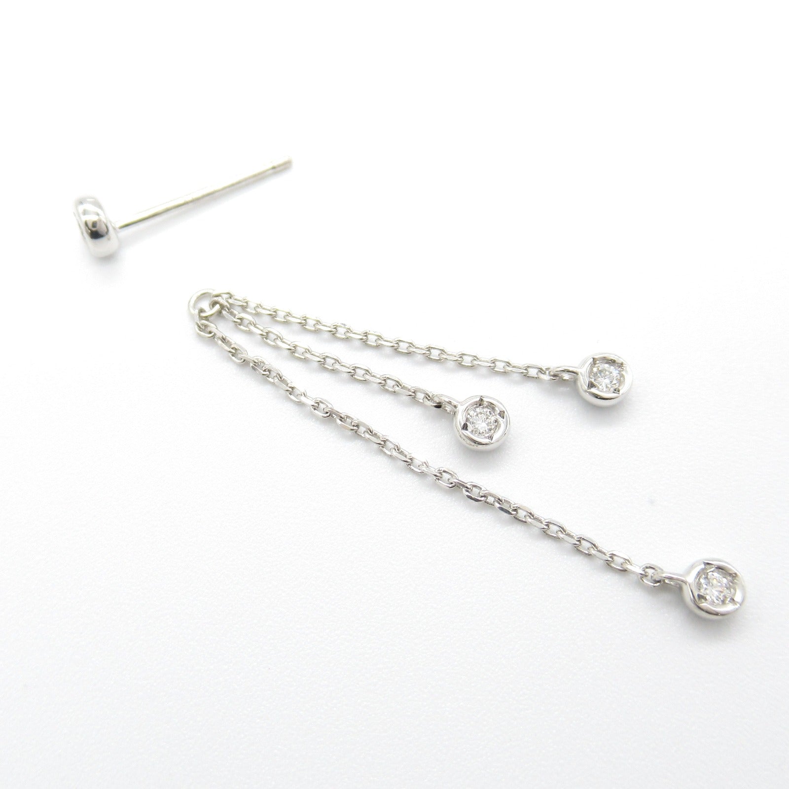 4℃ Diamond Earrings K18WG White Gold