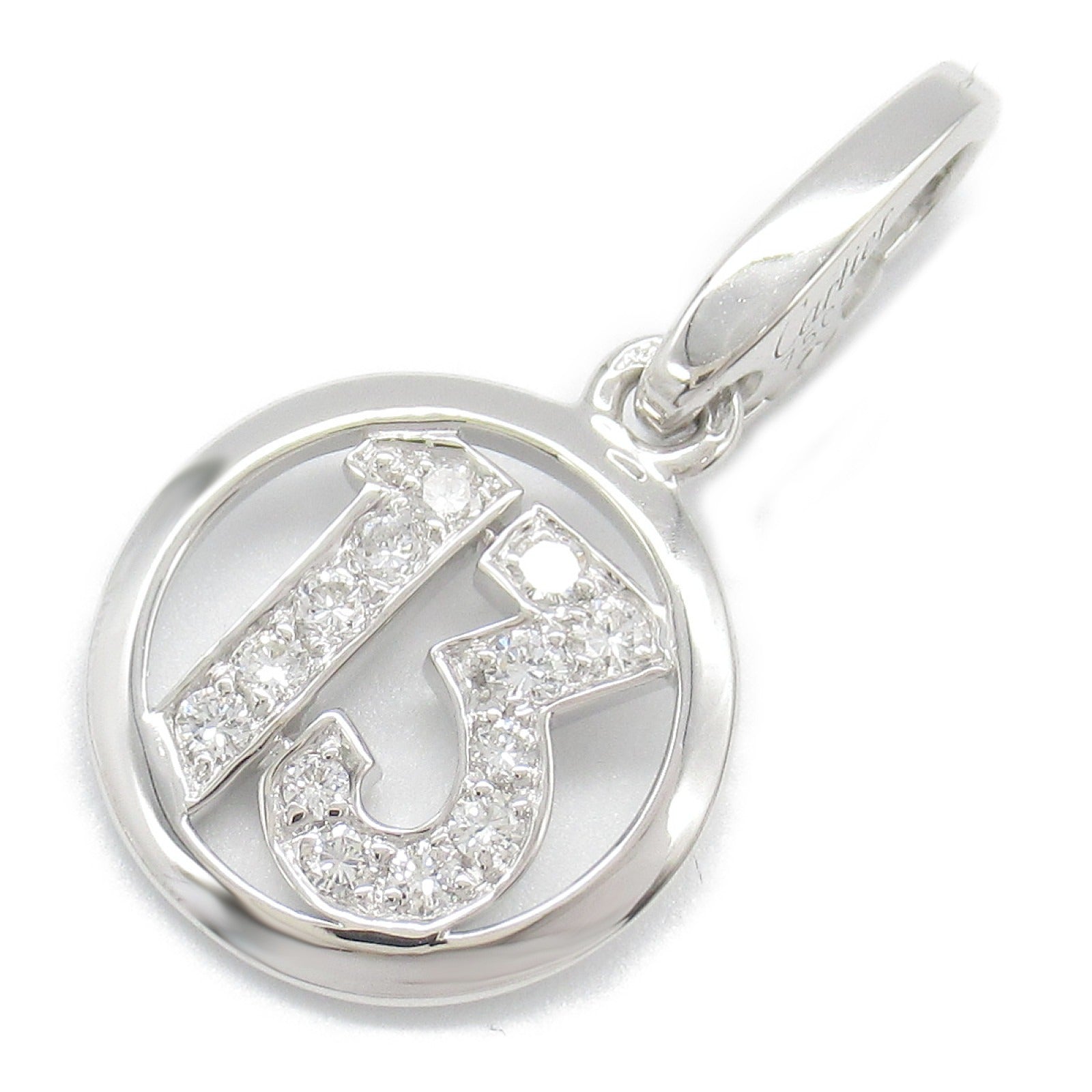 Cartier K18WG Diamond Charm Pendant