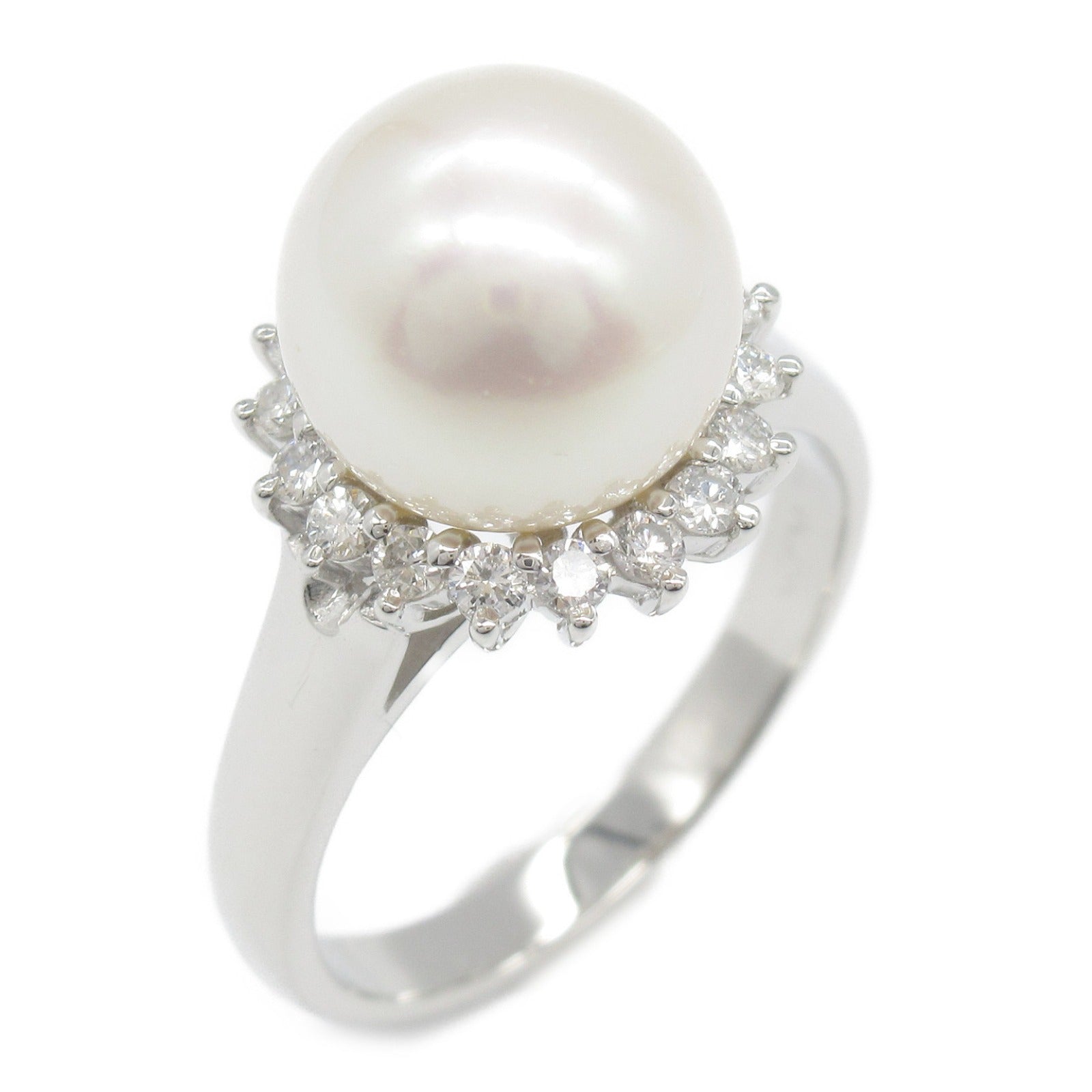 Tasaki Pearl Diamond Ring Pt900 Platinum