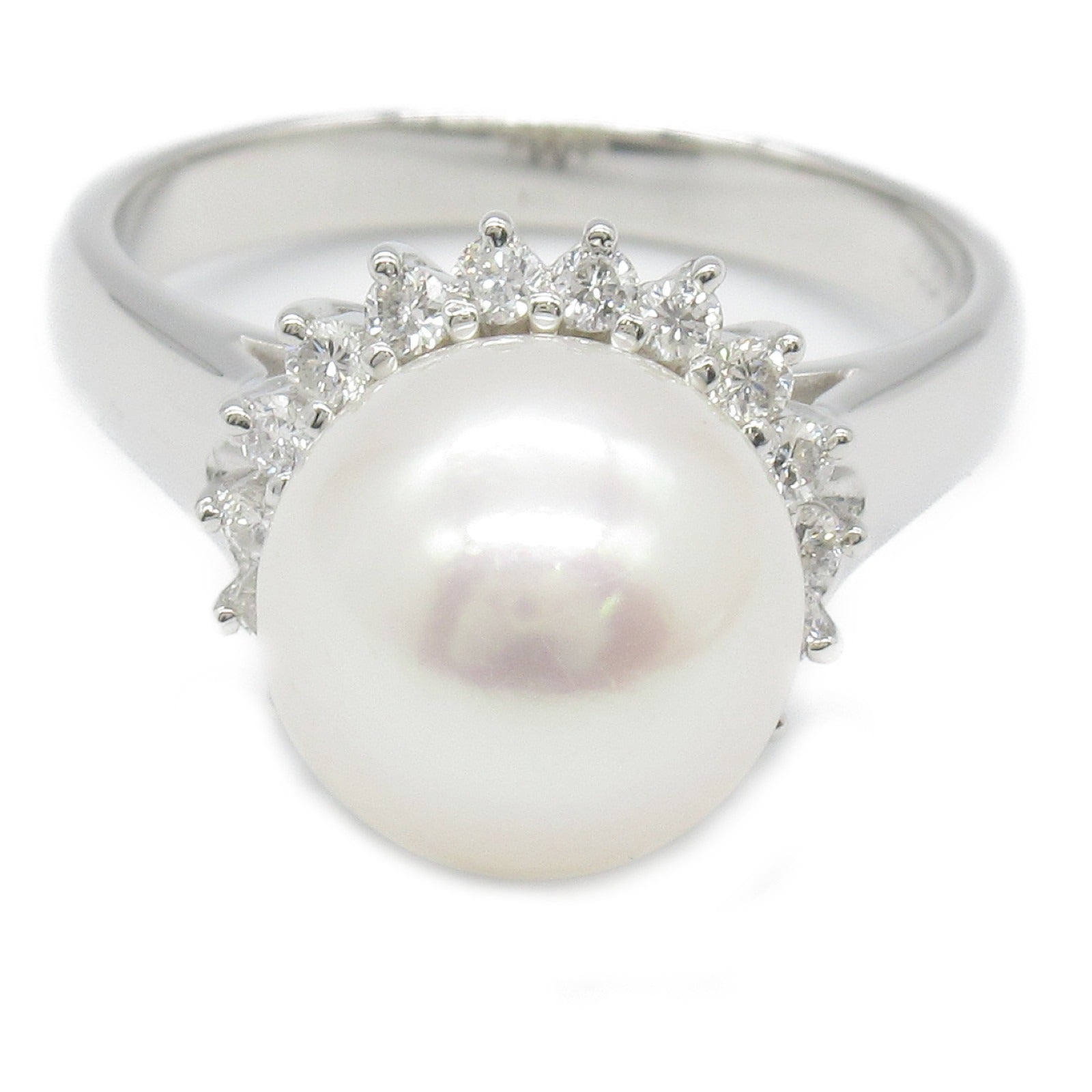 Tasaki Pearl Diamond Ring Pt900 Platinum