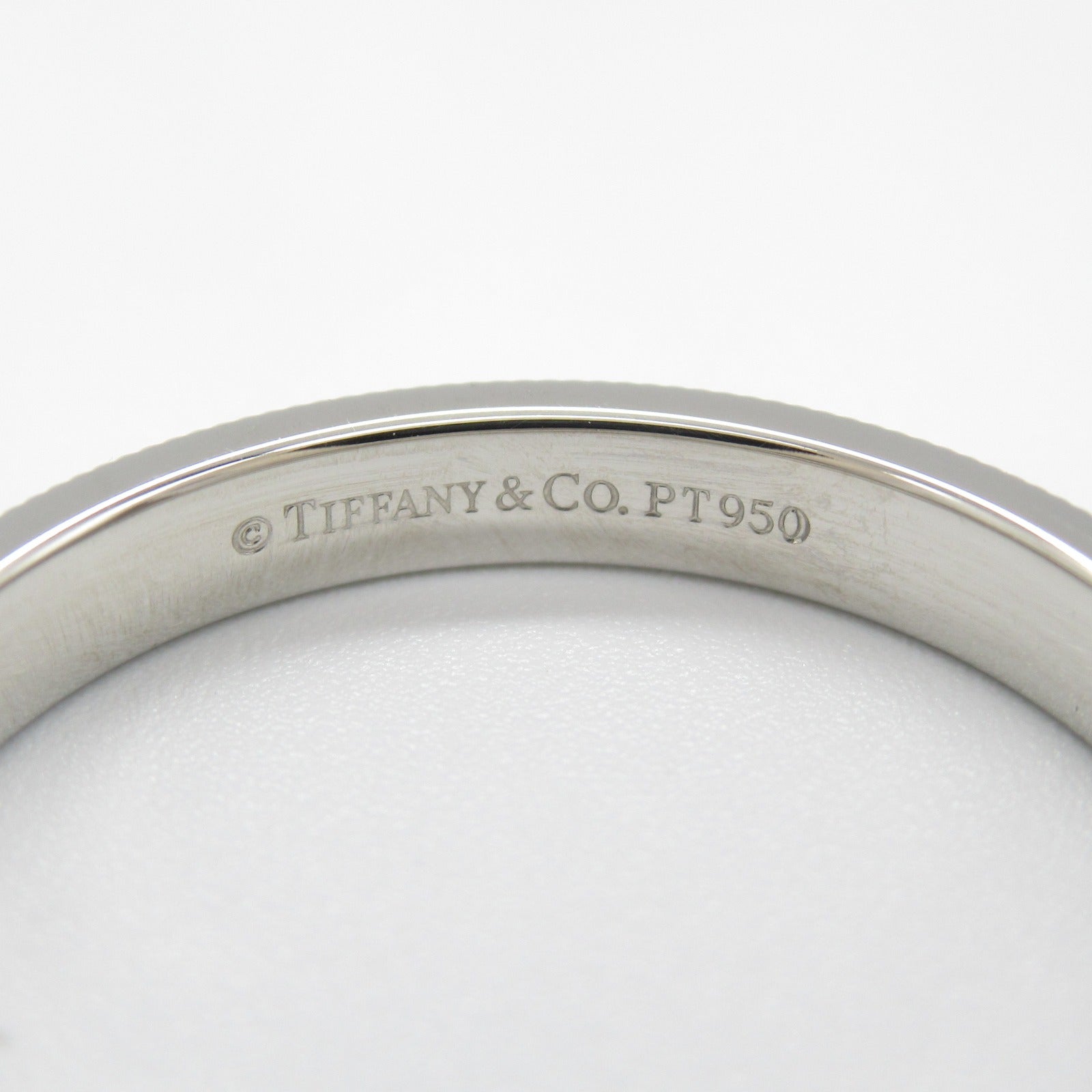 Tiffany & Co Platinum Milgrain Ring  Metal Ring in Great Condition