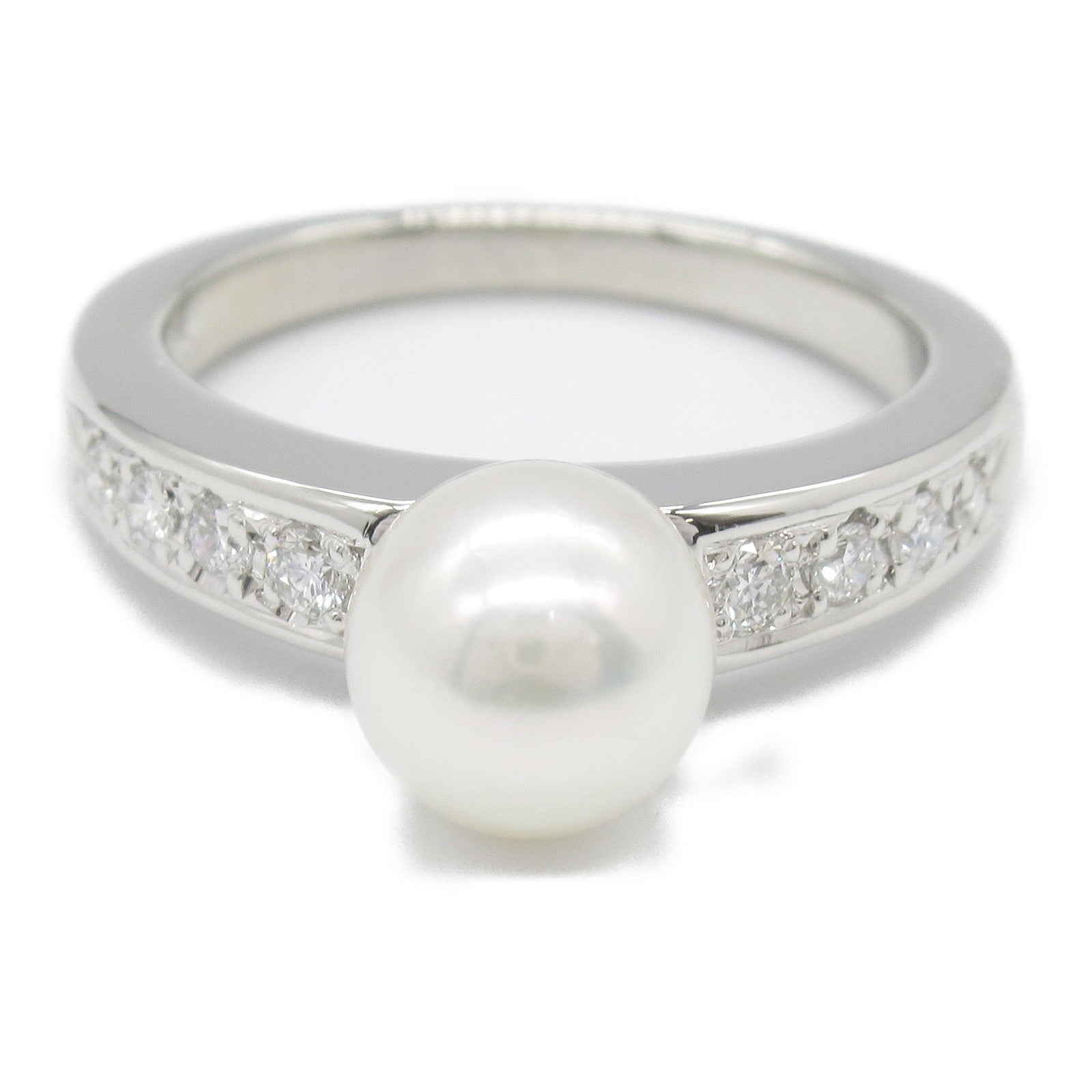 Mikimoto Pearl Diamond Ring Pt950 Platinum