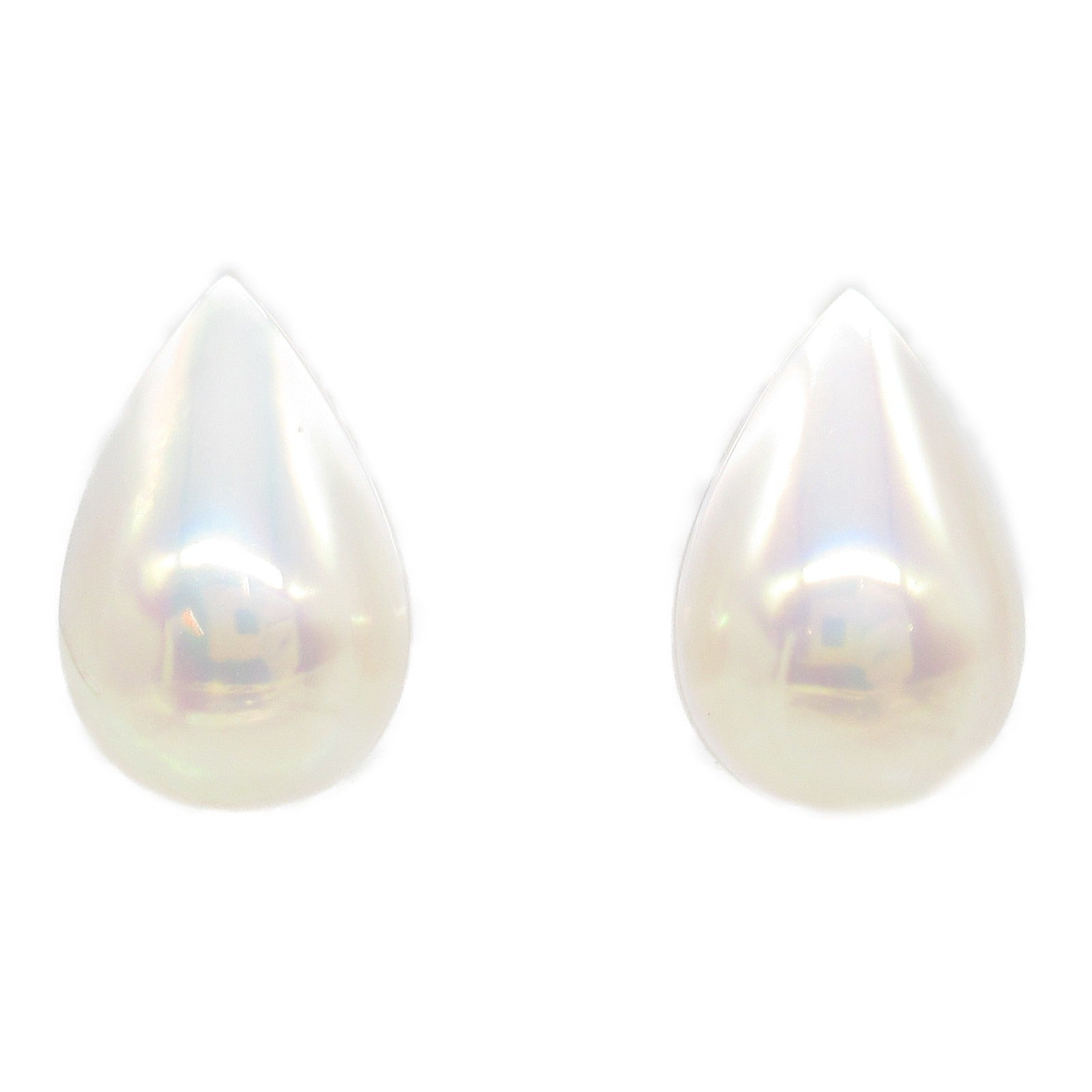 Tasaki Mabe Pearl K18 Yellow Gold Earrings