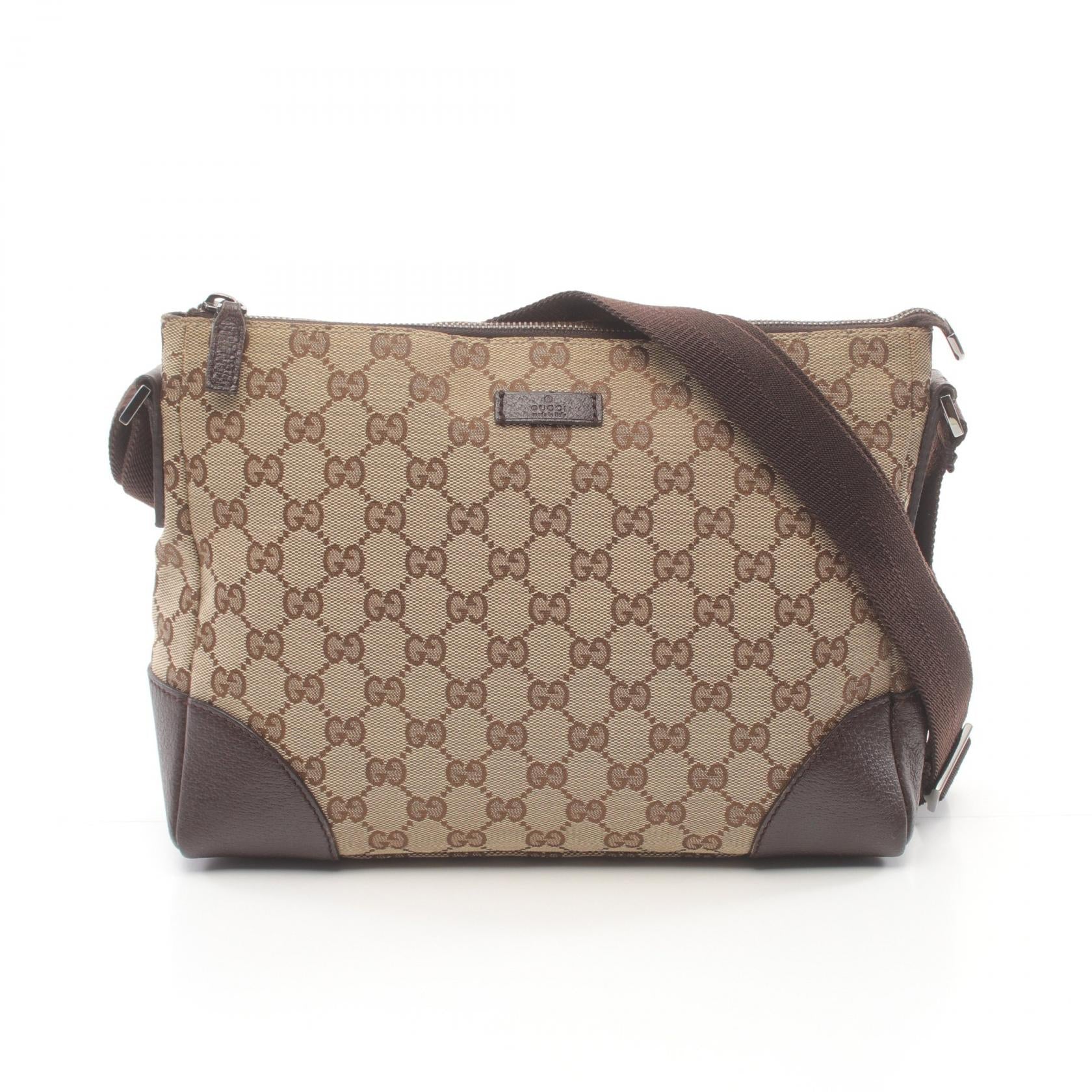 Gucci Canvas Leather Shoulder Bag 114273