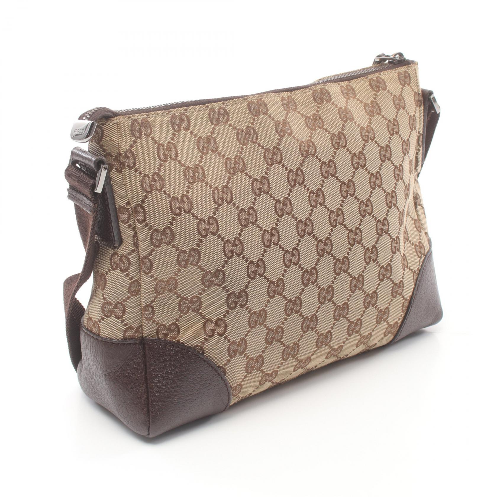 Gucci Canvas Leather Shoulder Bag 114273