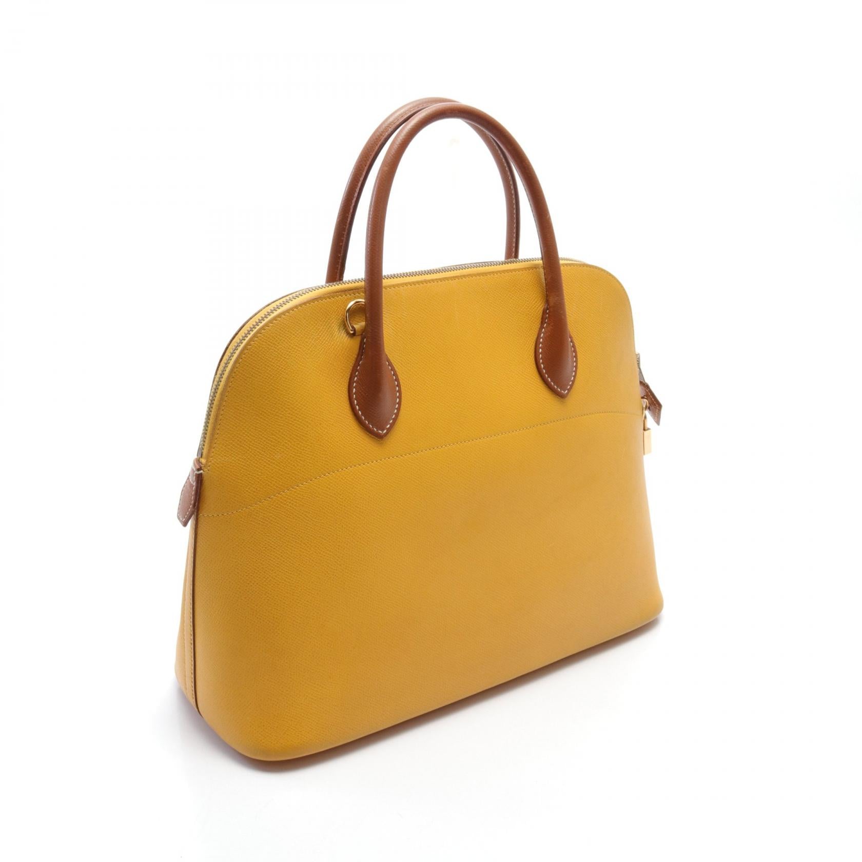 Hermes Bolide 37 Handbag Yellow