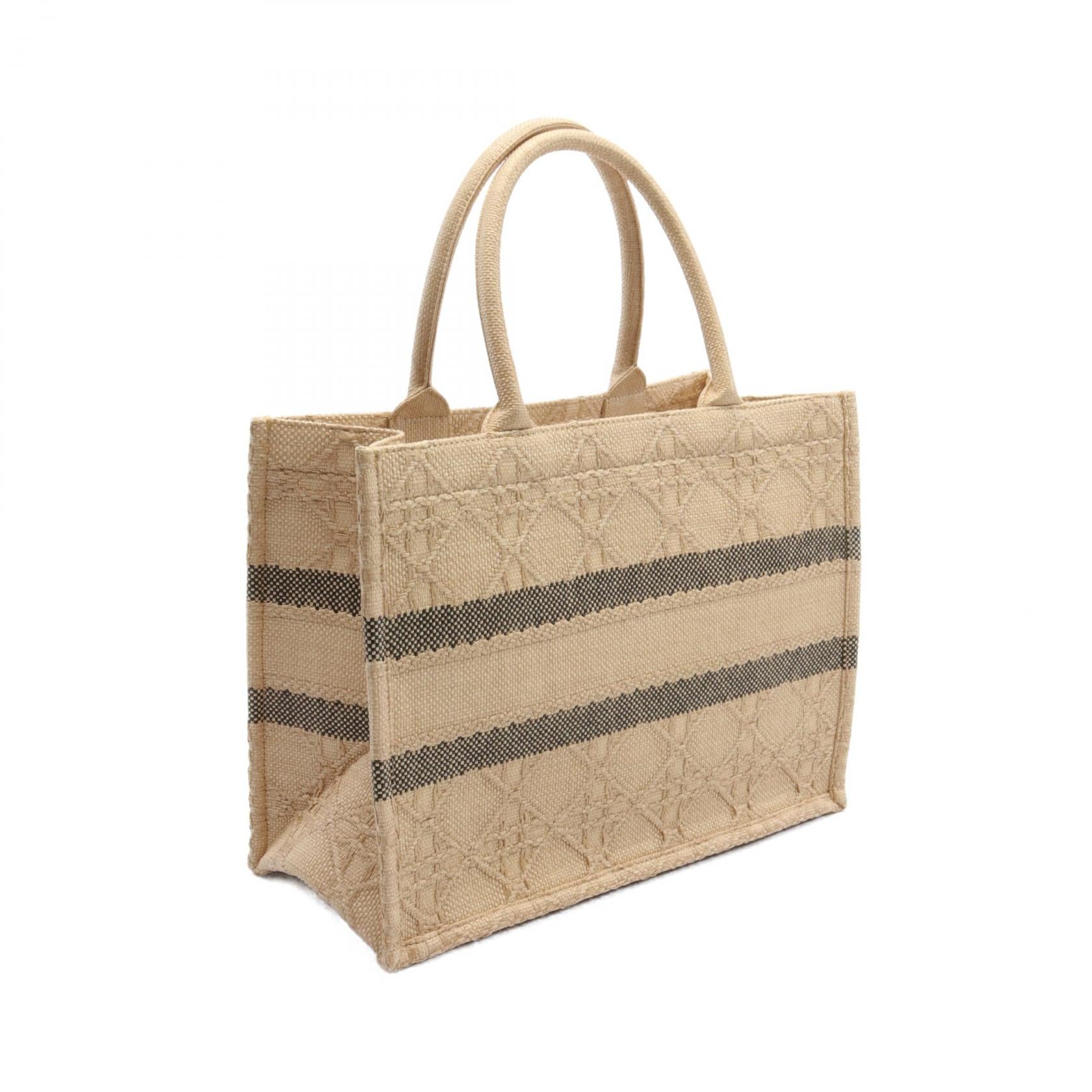 Dior Raffia Book Tote Medium Cannage Bag