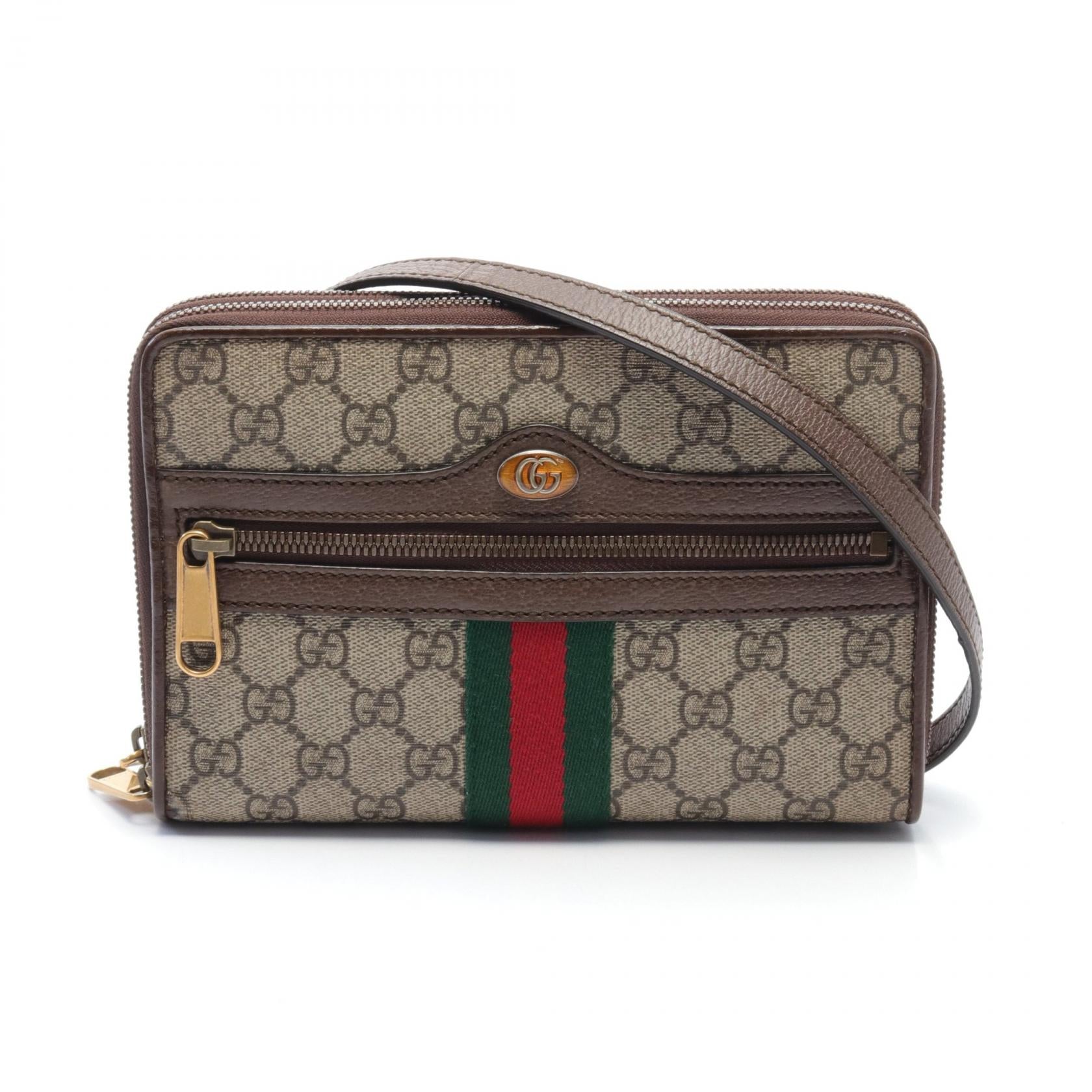 Gucci Small GG Supreme Ophidia Shoulder Bag Canvas Shoulder Bag 575722 in Very Good Condition