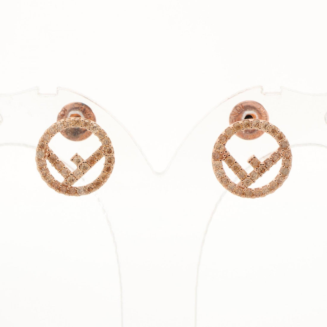 Fendi Stainless Steel Rhinestone Earrings