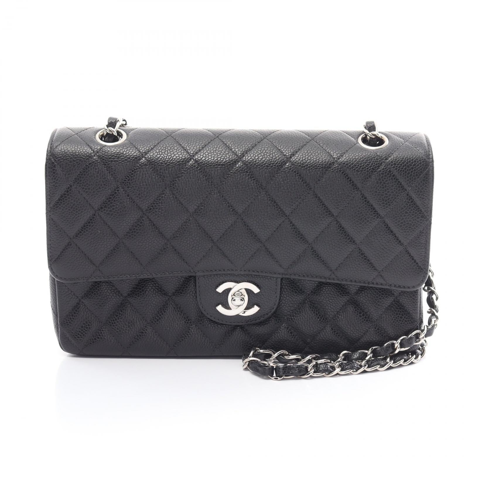 Chanel Caviar Double Flap Shoulder Bag