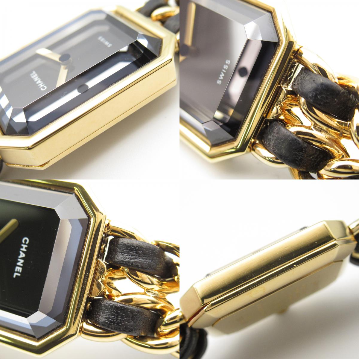 Chanel Premiere M Watch Gold Plated Leather