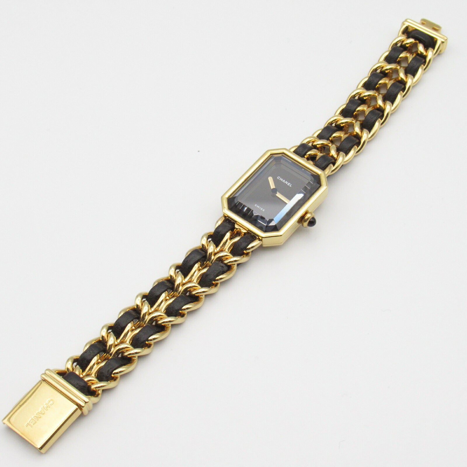 Chanel Premiere M Watch Gold Plated Leather