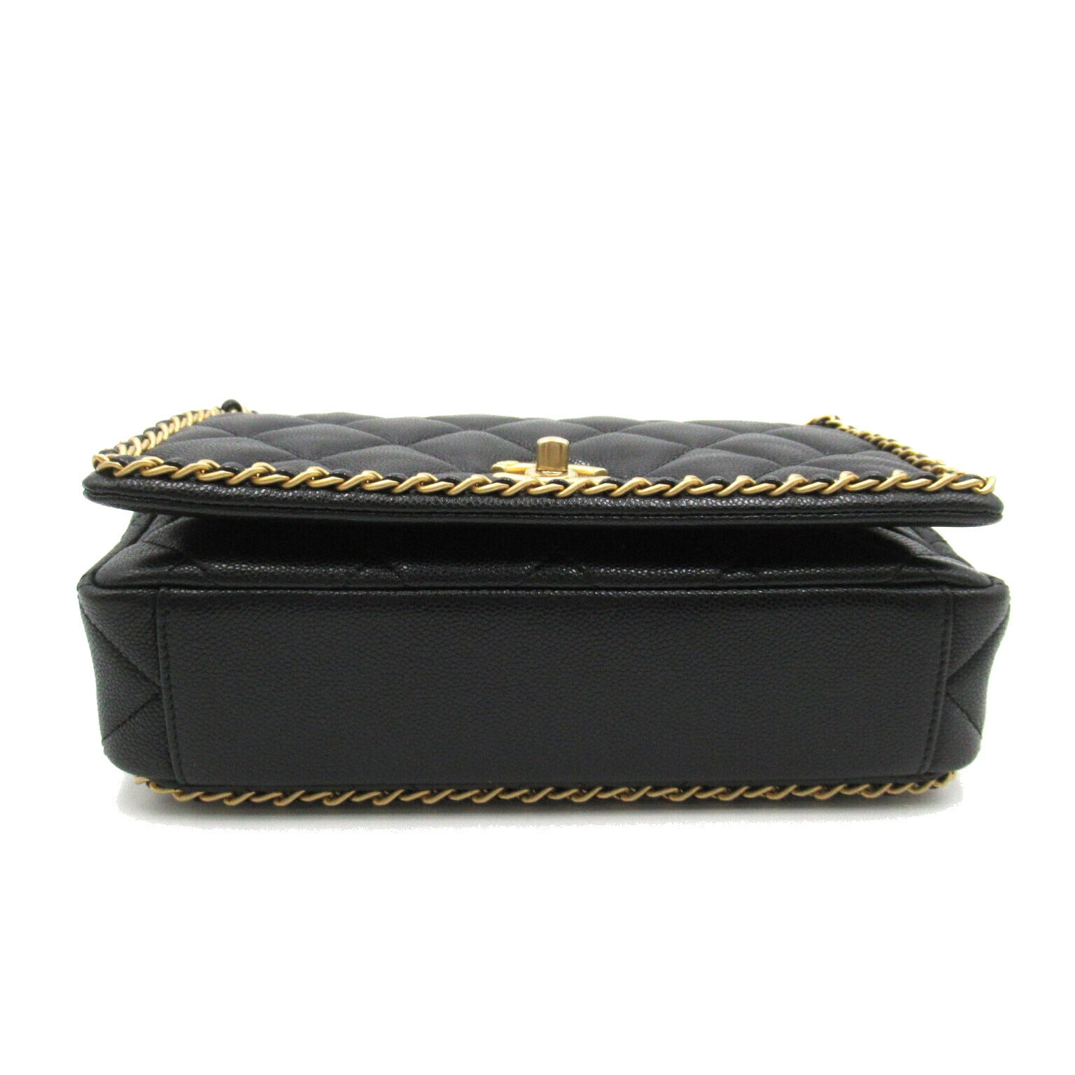 Chanel Caviar Skin Matelasse Shoulder Bag Black