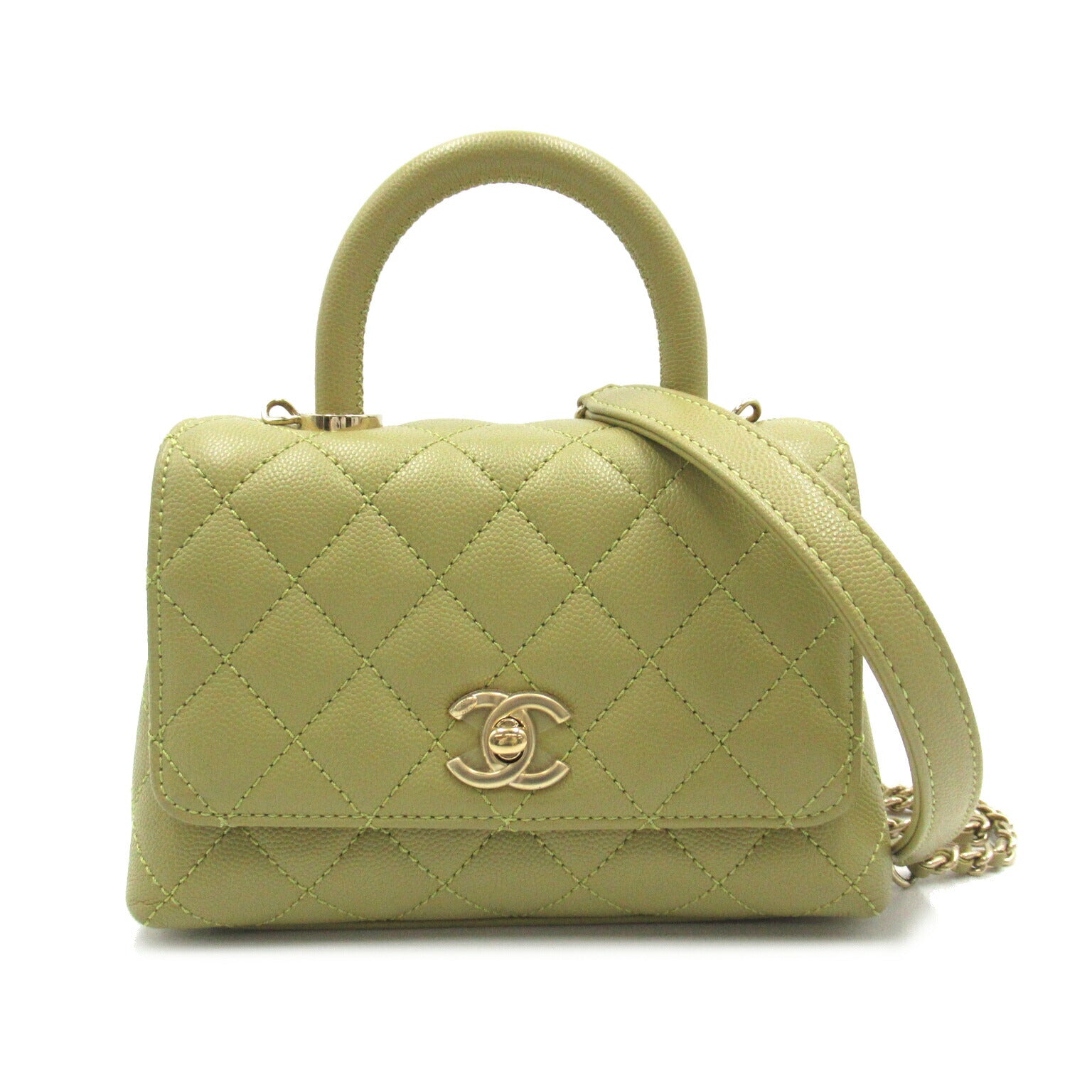 Chanel Caviar Skin Coco Handle 2way Bag