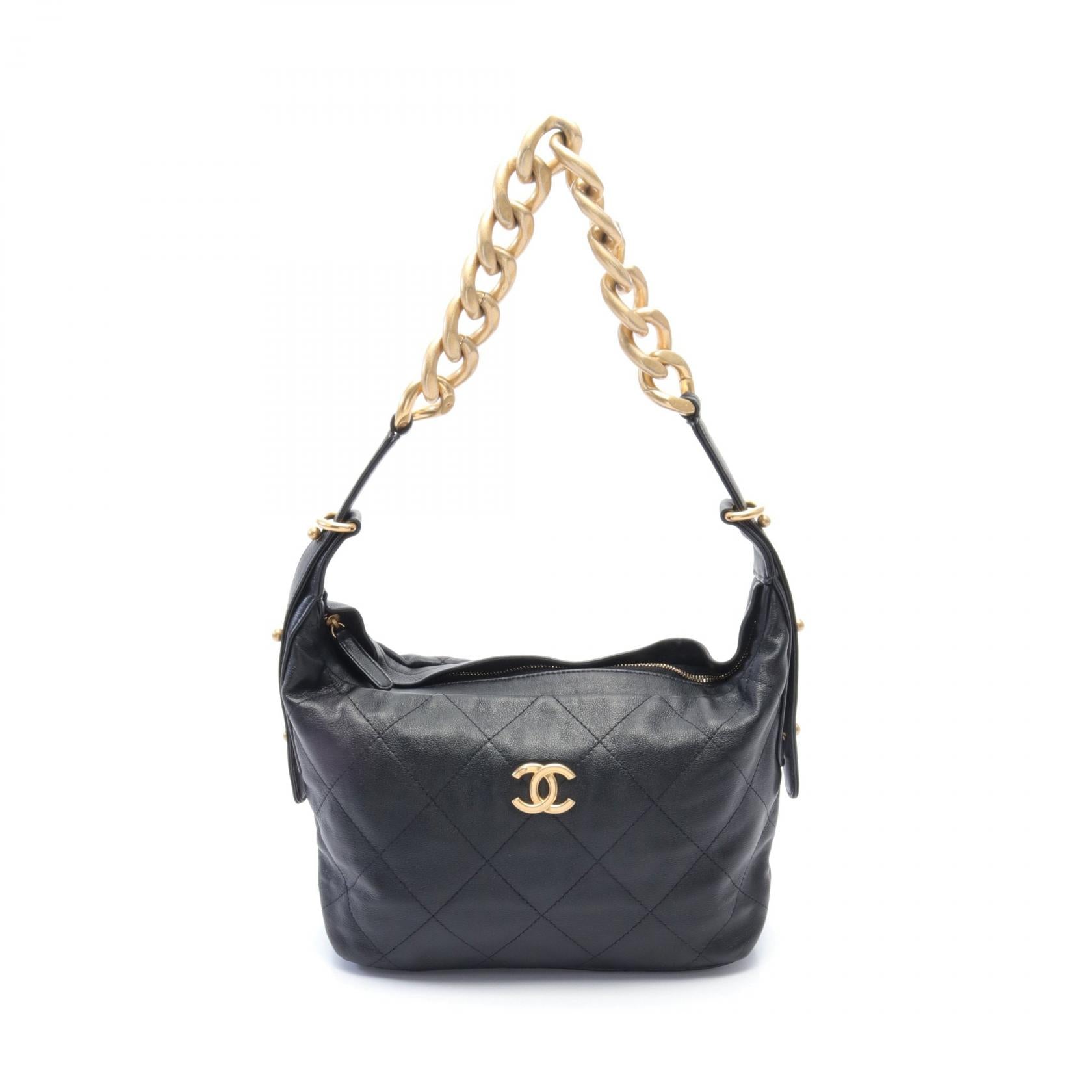 Chanel Leather Shoulder Bag Black