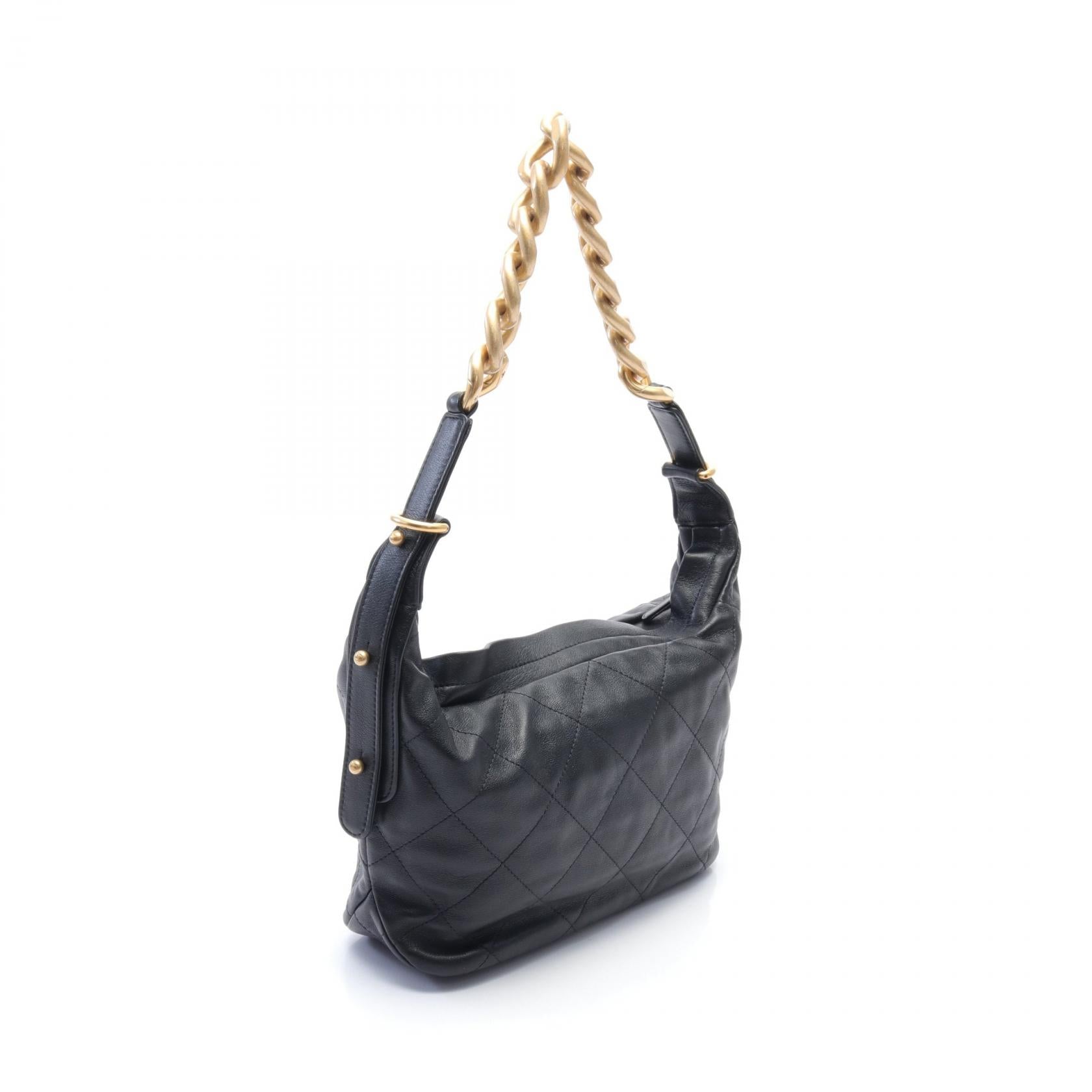 Chanel Leather Shoulder Bag Black