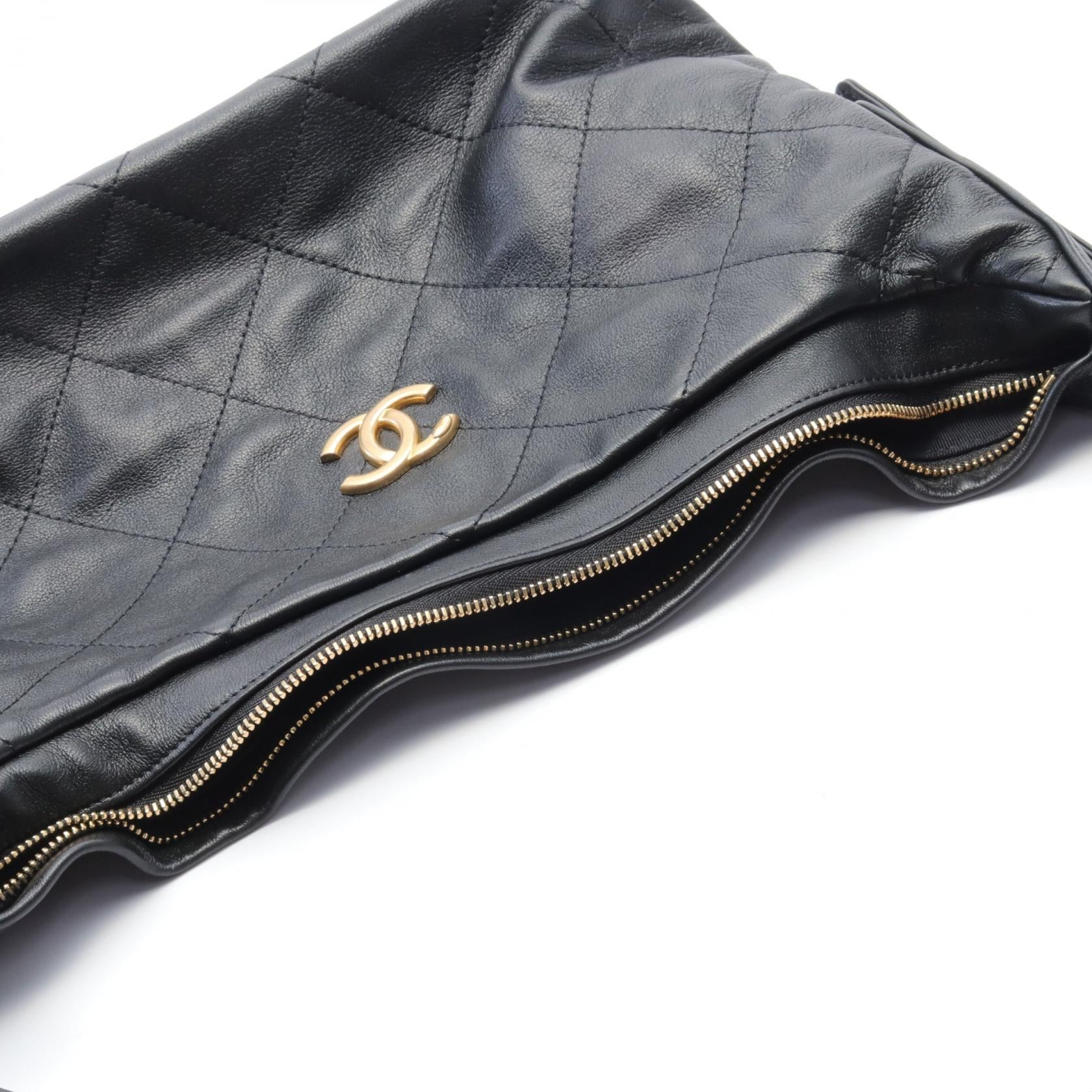 Chanel Leather Shoulder Bag Black