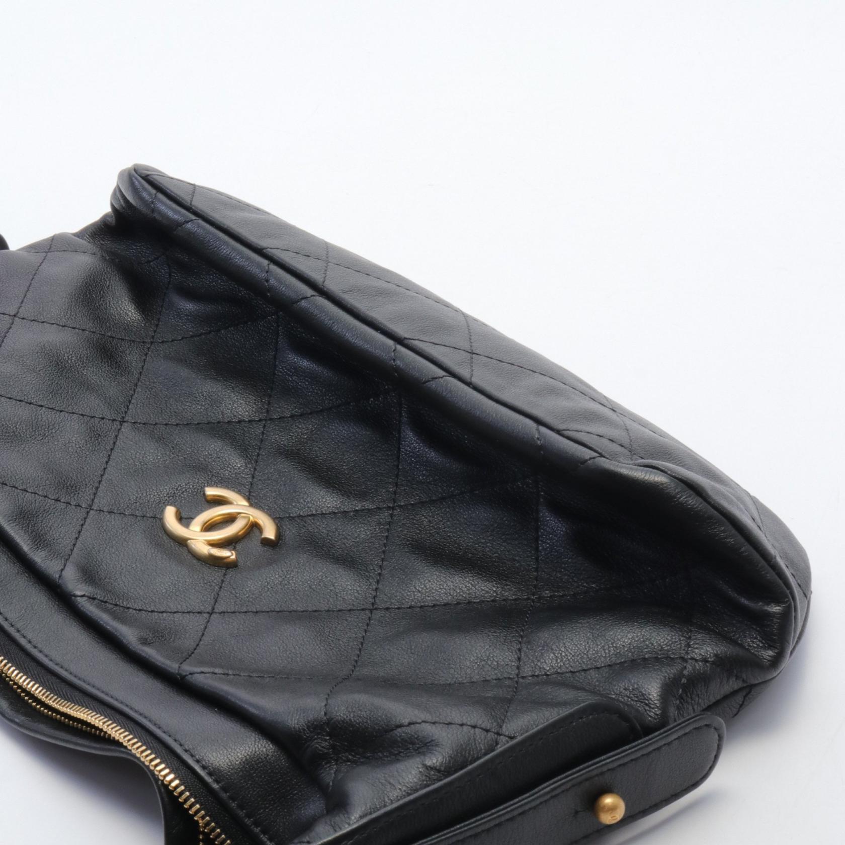 Chanel Leather Shoulder Bag Black