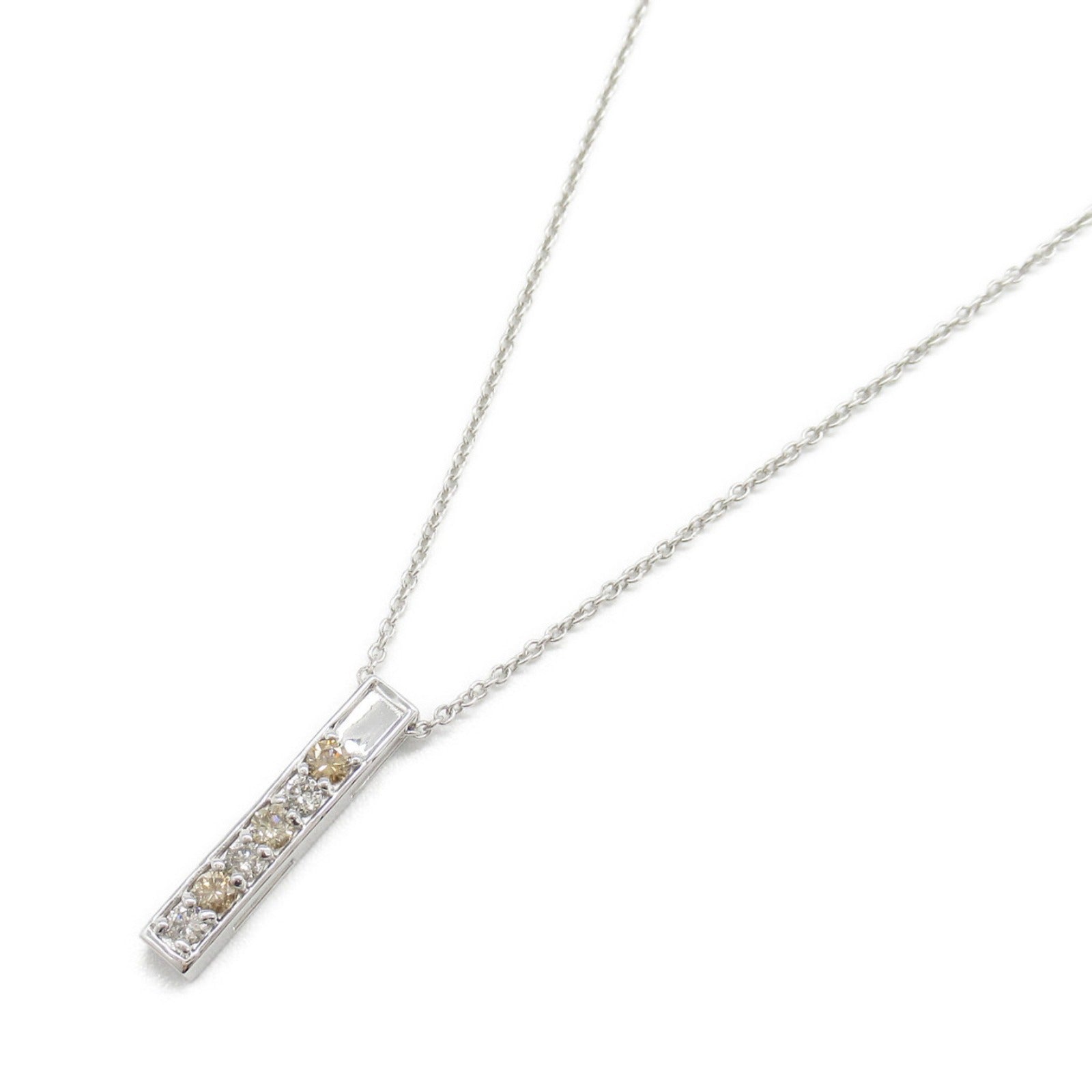 K18WG White Gold Diamond Necklace