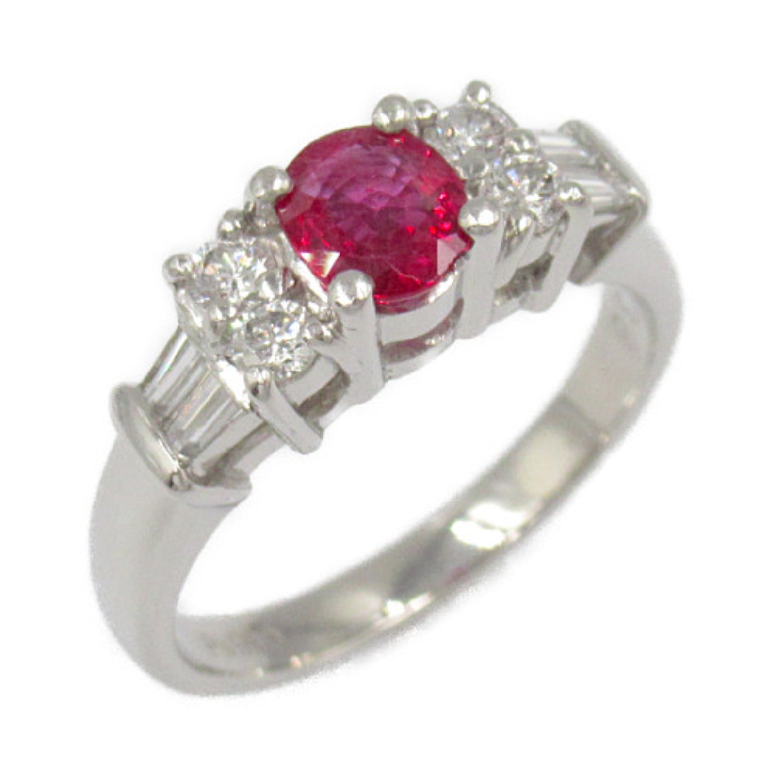 Platinum Ruby Diamond Ring Jewelry