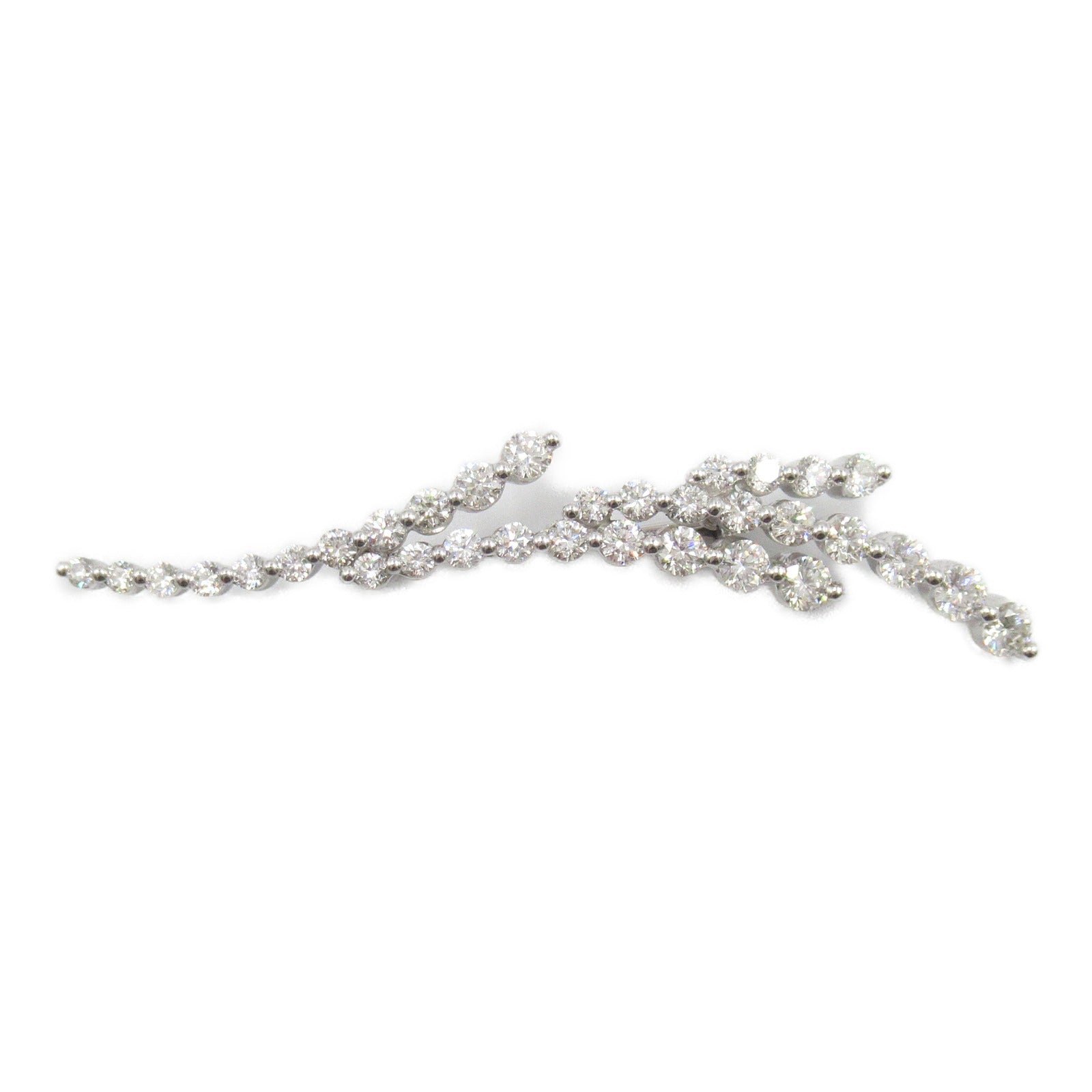 K18WG White Gold Diamond Brooch Jewelry