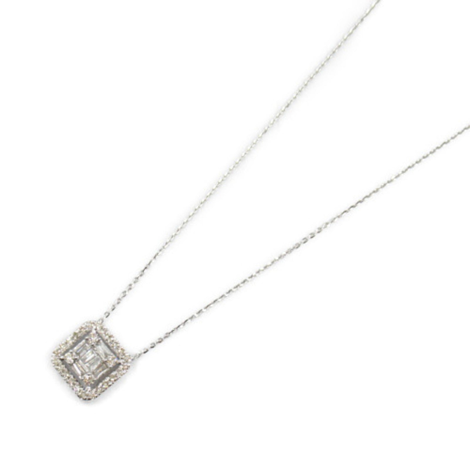 K18WG White Gold Diamond Necklace