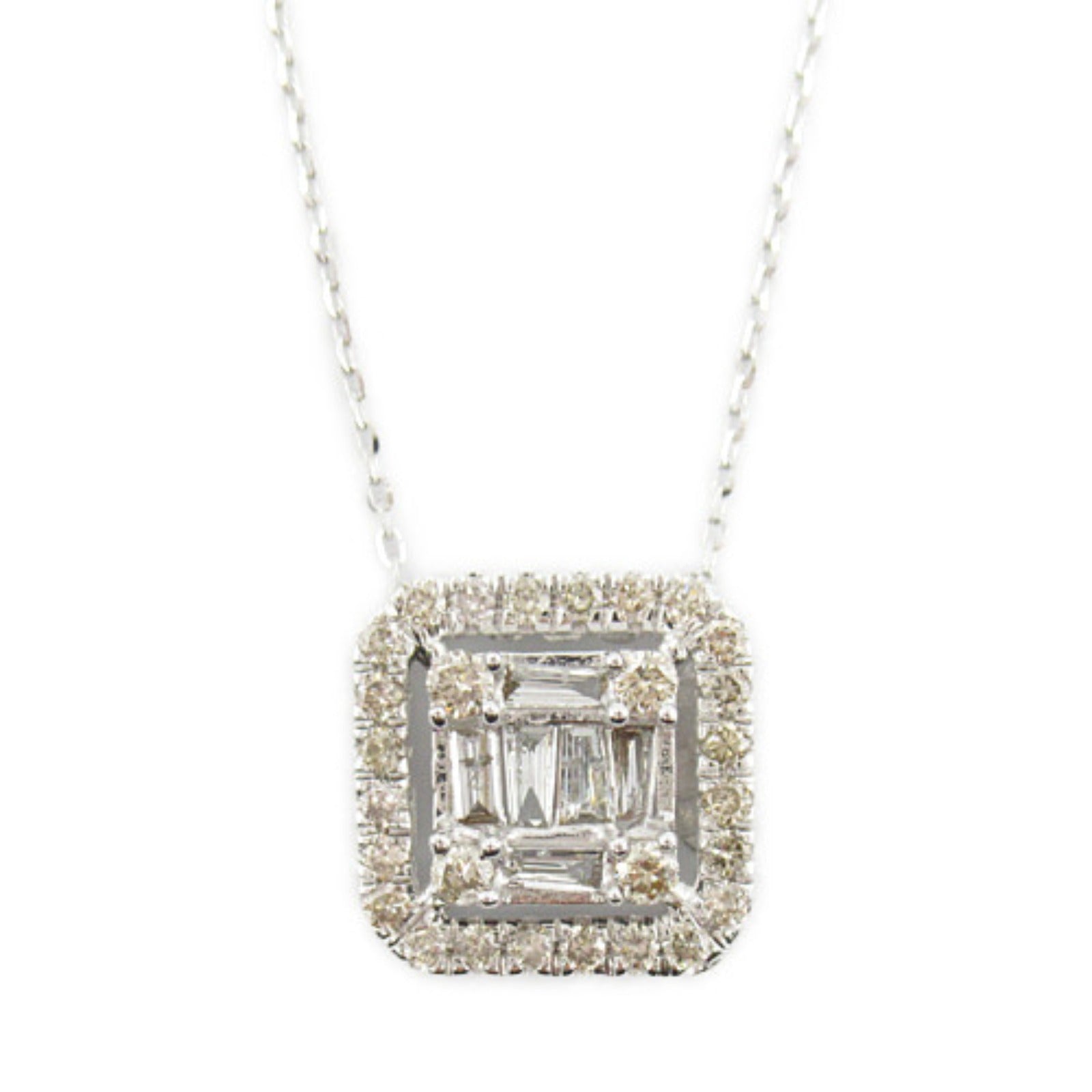 K18WG White Gold Diamond Necklace