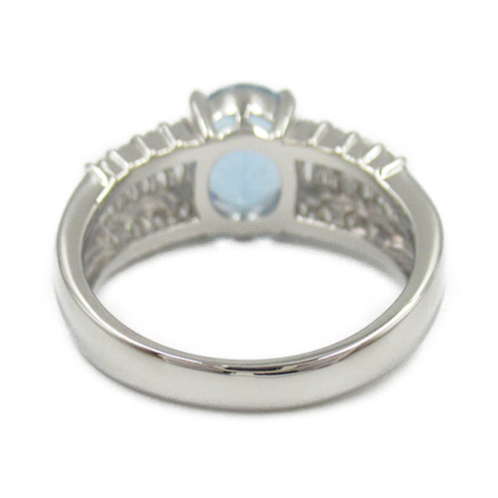 Aquamarine Diamond Ring Pt900 Platinum