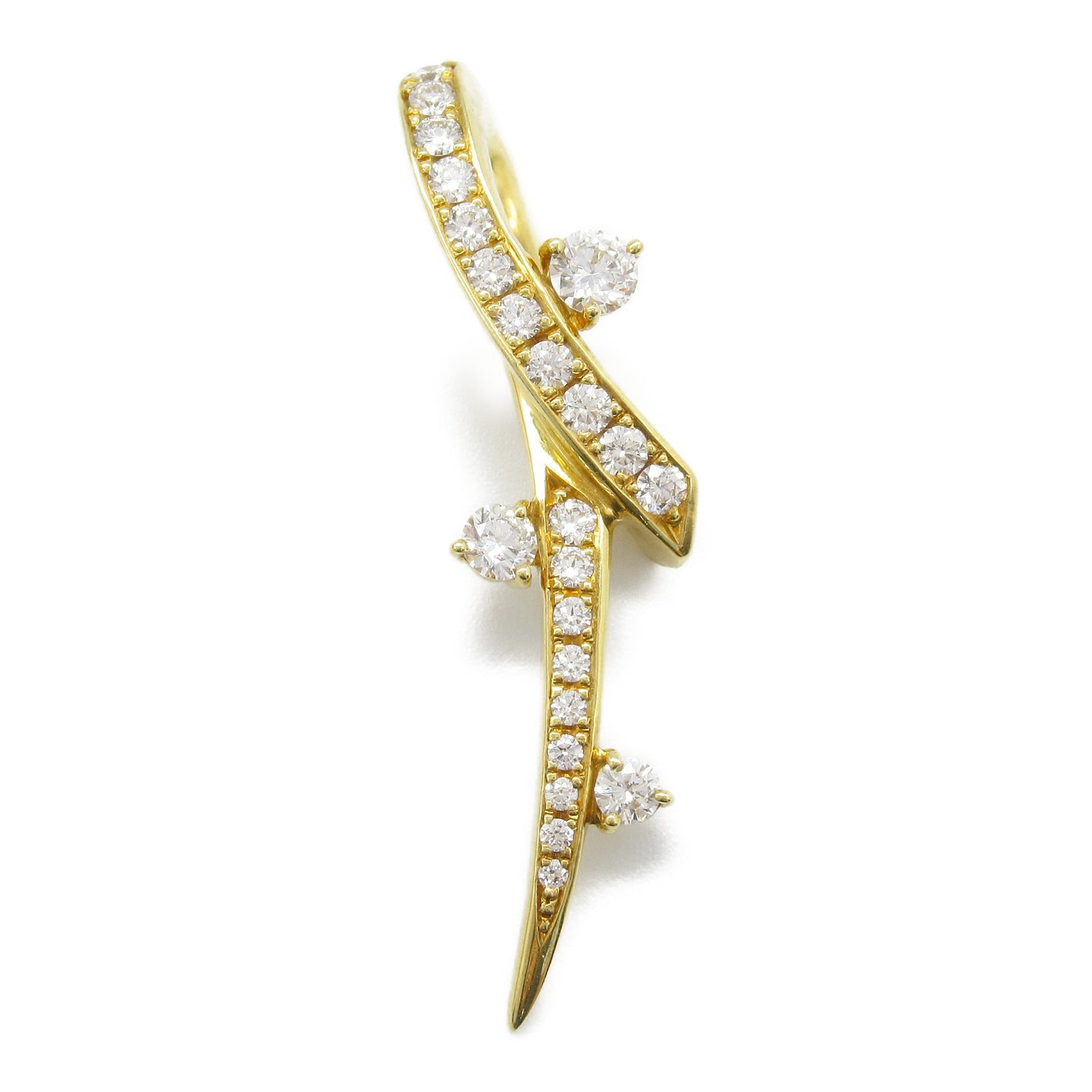 K18 Yellow Gold Diamond Pendant Jewelry