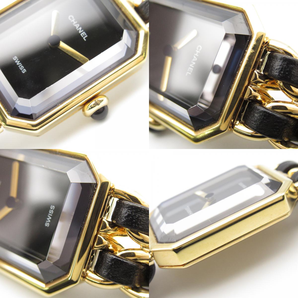 Chanel Premiere S Watch Gold Plated Leather