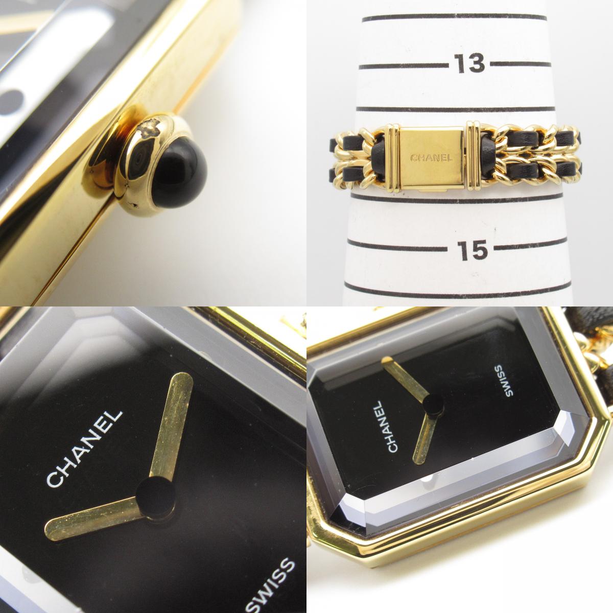 Chanel Premiere S Watch Gold Plated Leather