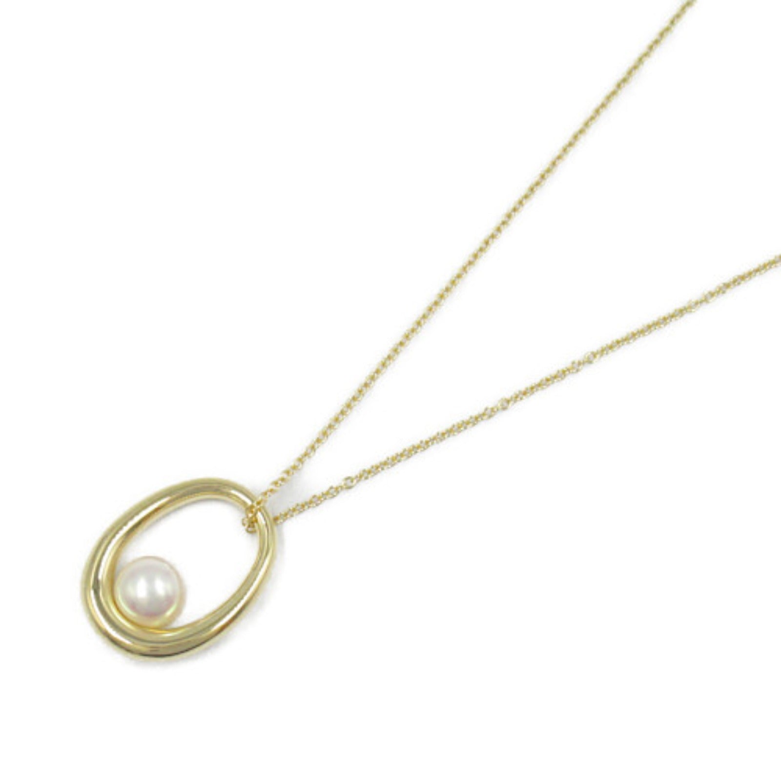 MIKIMOTO Akoya Pearl Necklace K18 Yellow Gold