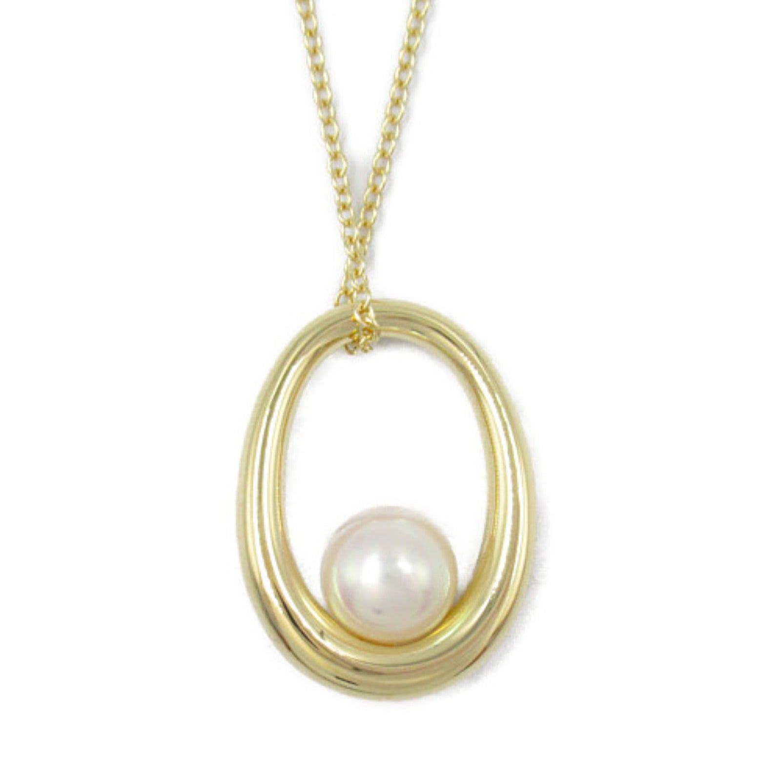 MIKIMOTO Akoya Pearl Necklace K18 Yellow Gold