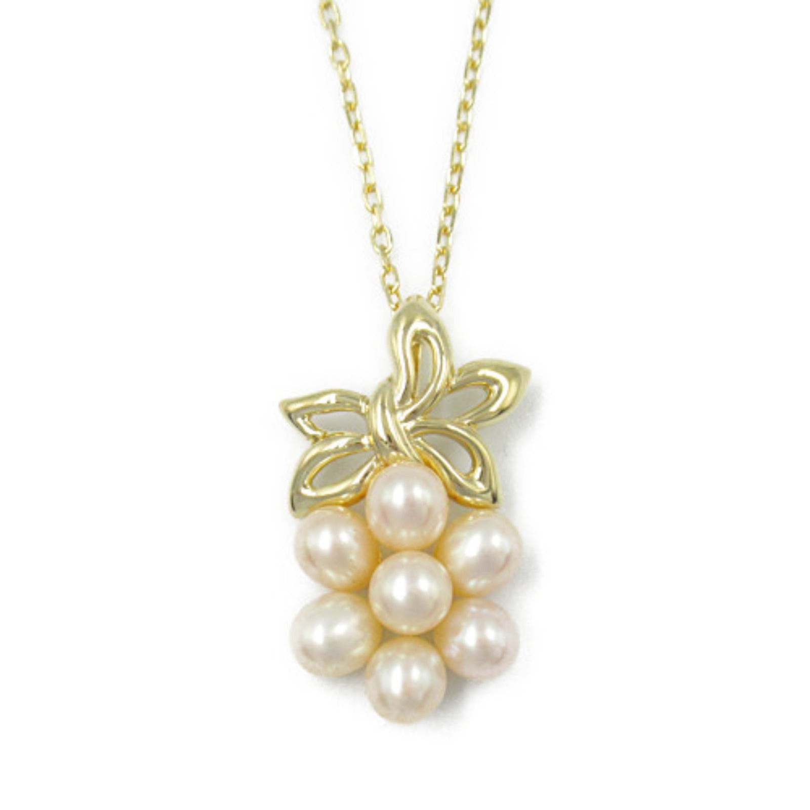 MIKIMOTO Pearl Necklace K18 Yellow Gold