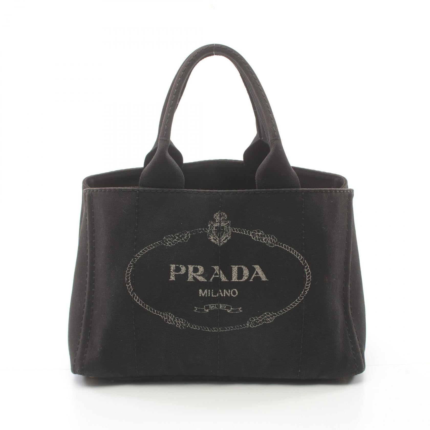 Prada Canapa Canvas Tote Bag Black BN1877