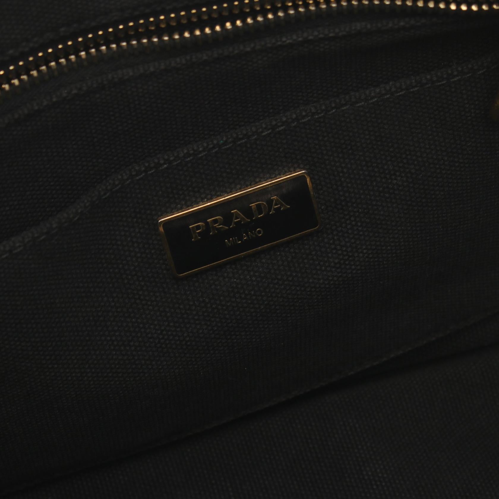 Prada Canapa Canvas Tote Bag Black BN1877