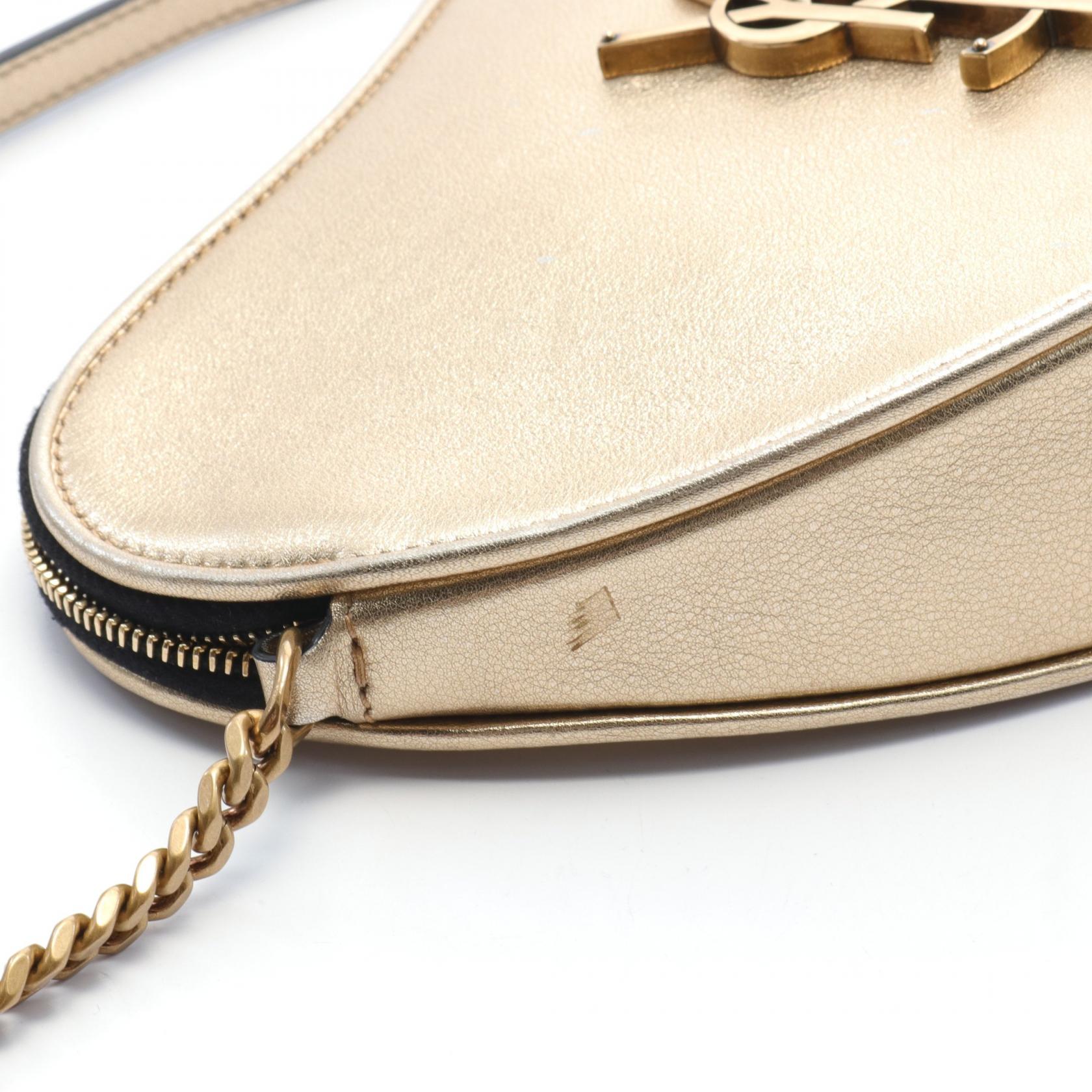 Yves Saint Laurent Monogram Heart Leather Shoulder Bag