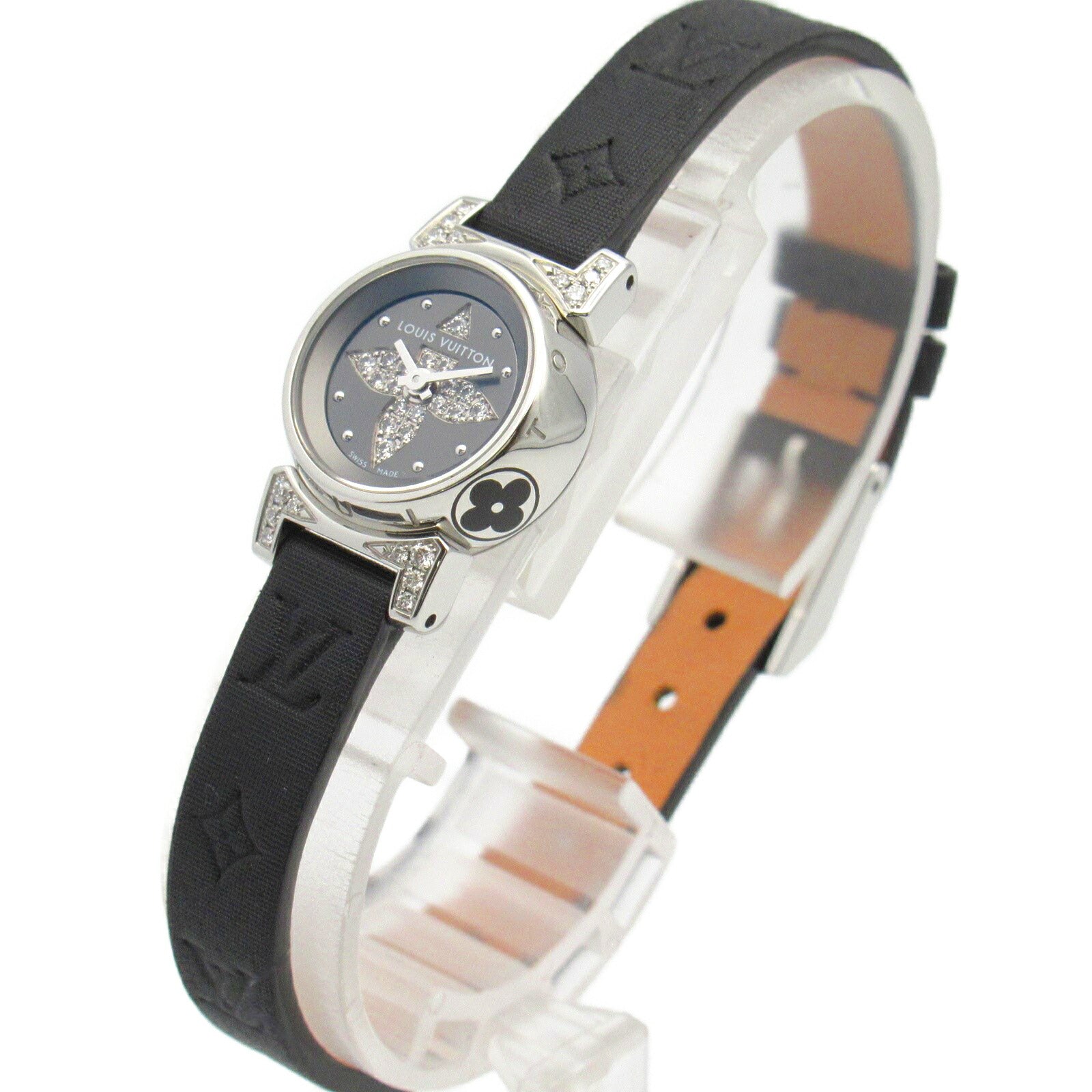 Louis Vuitton Tambour Bijou Watch Stainless Steel Leather