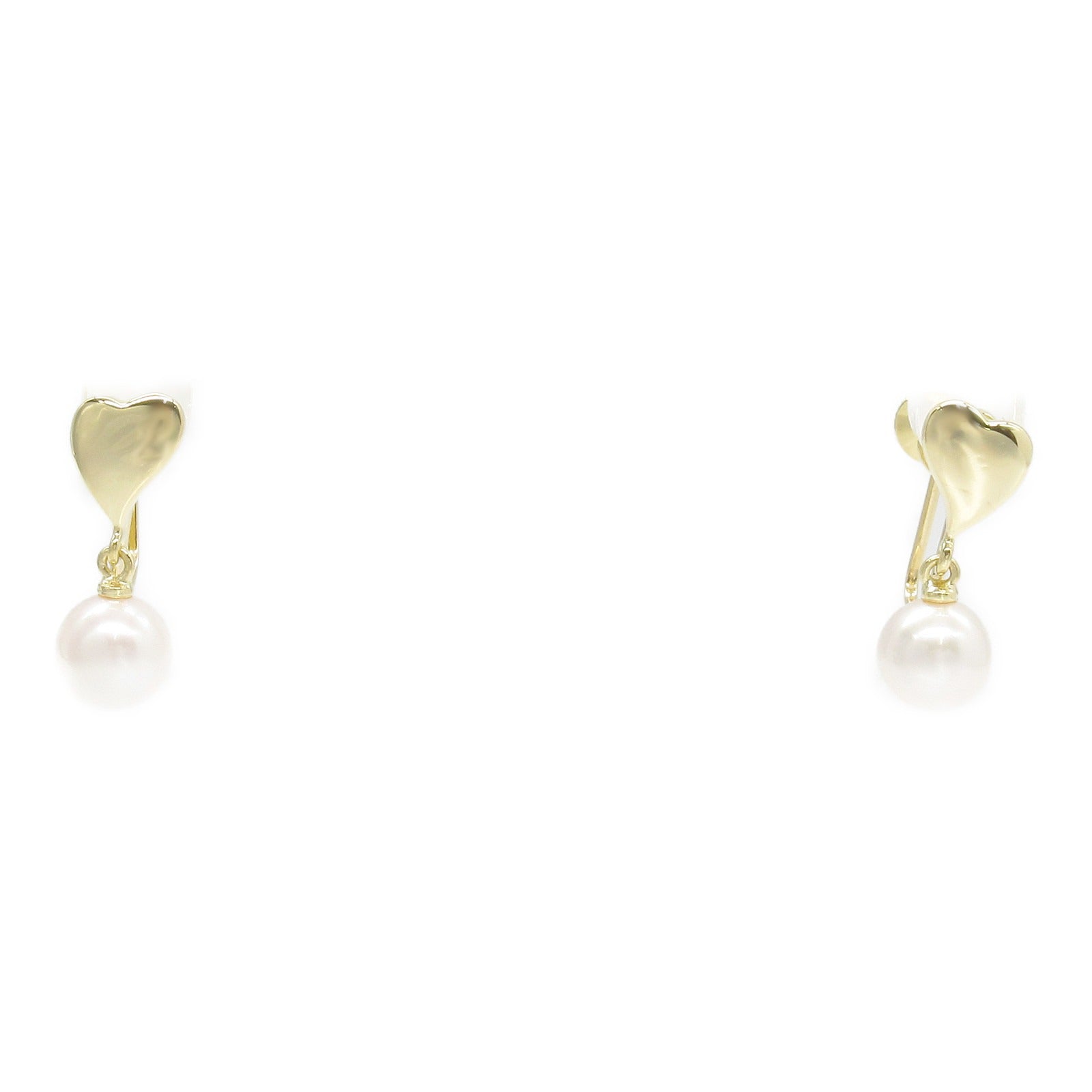 Mikimoto Pearl K18 Yellow Gold Earrings