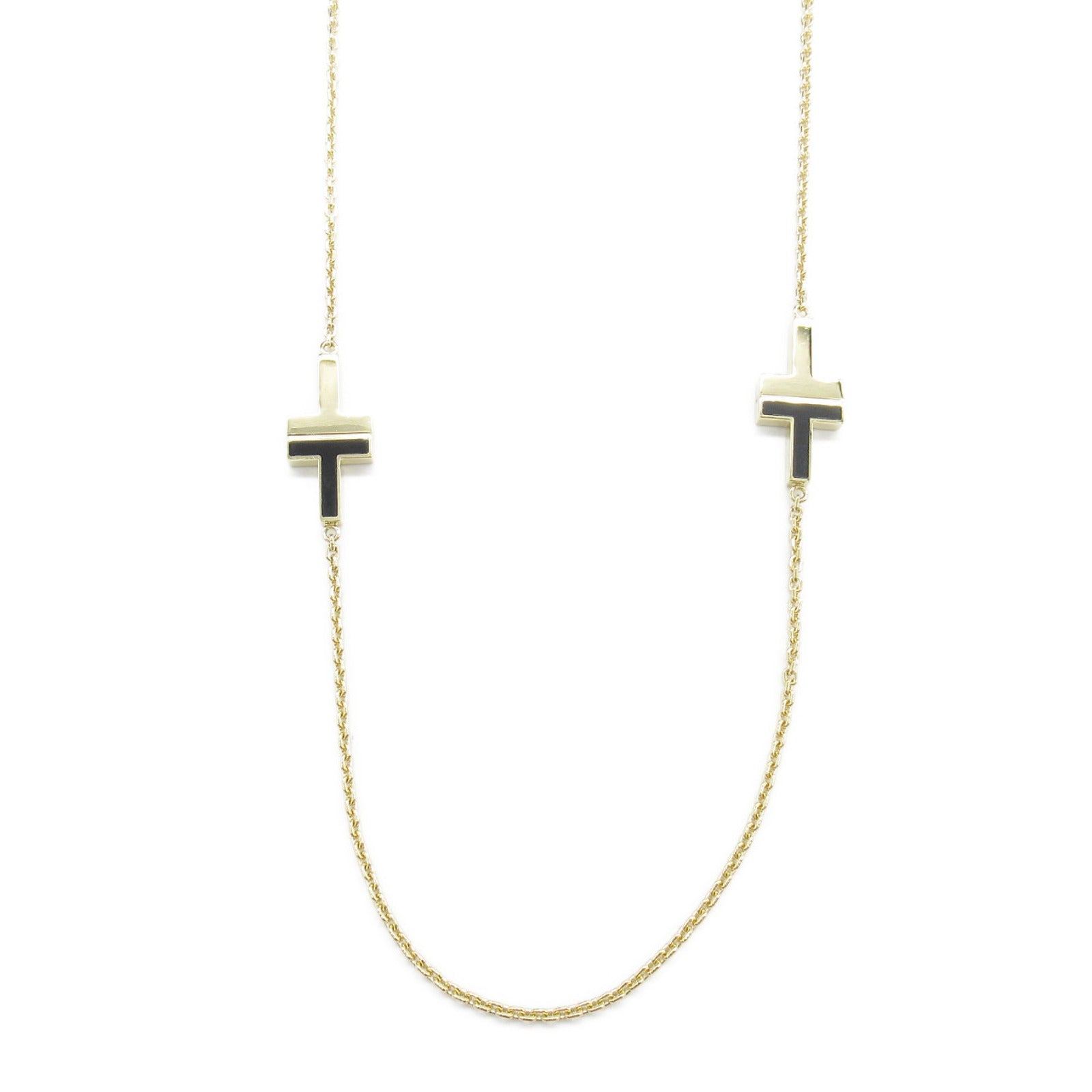 Tiffany & Co Onyx K18 Yellow Gold Necklace