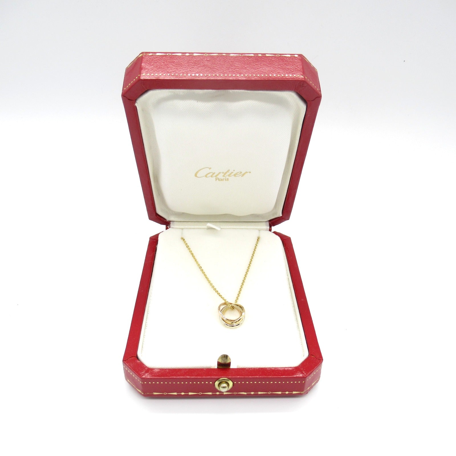 Cartier Trinity 15P Diamond Necklace K18 Gold