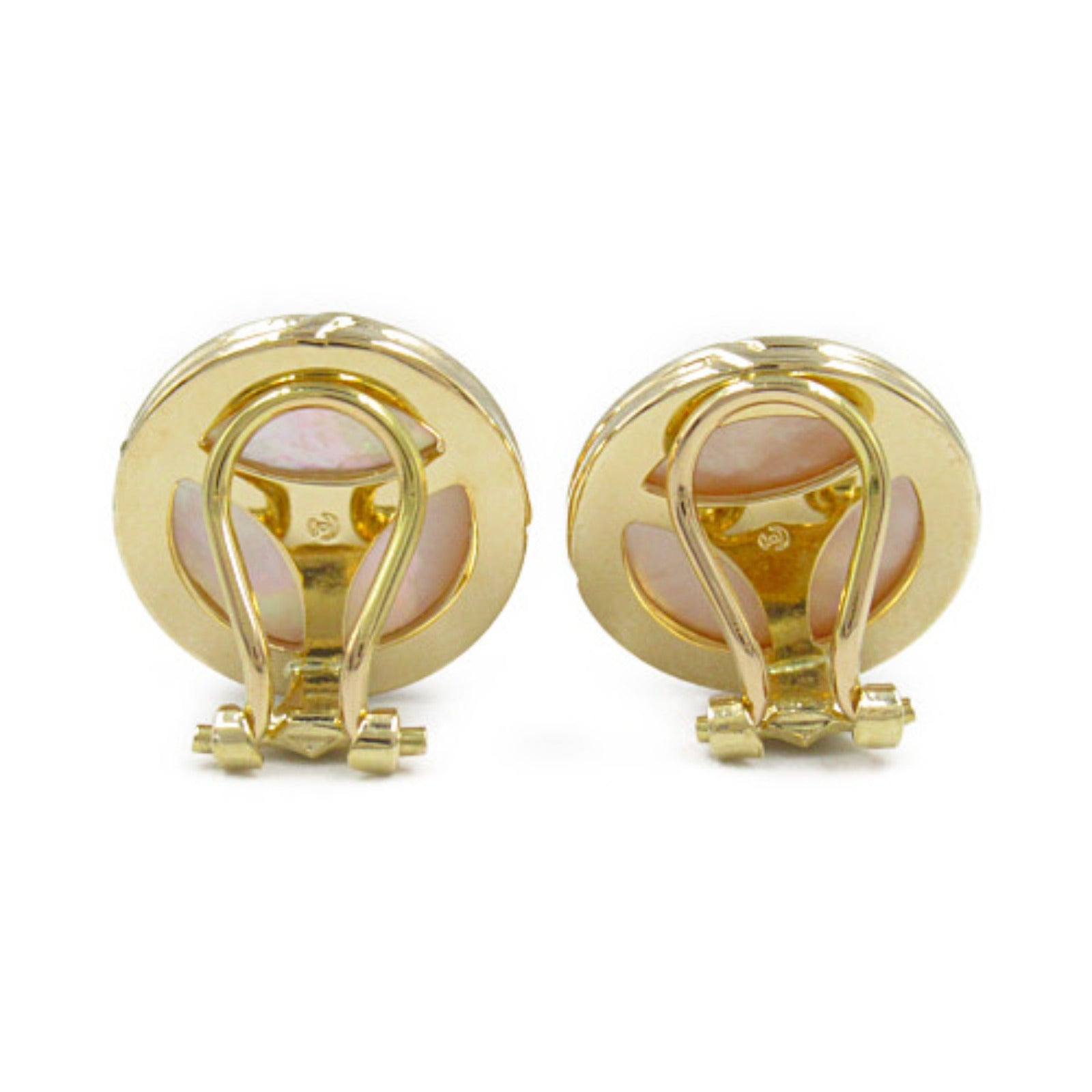 Tasaki Mabe Pearl Earrings K18 Yellow Gold