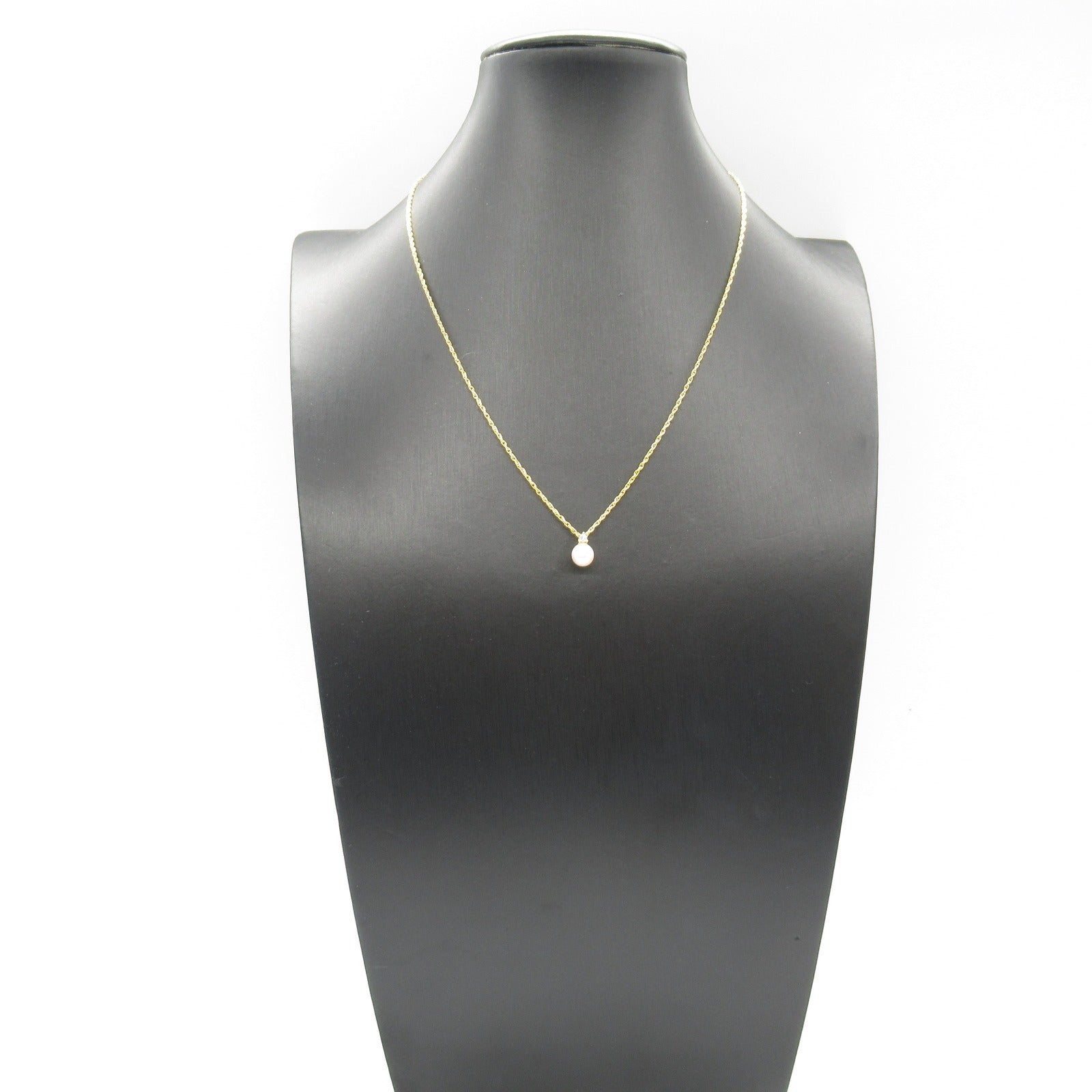 Tasaki Akoya Pearl Diamond Necklace K18 YG