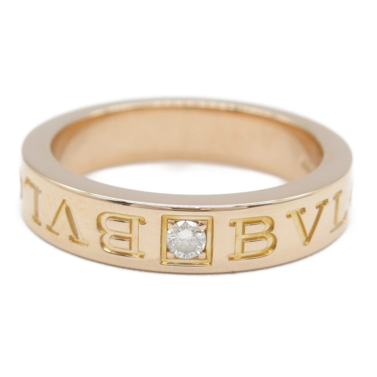 Bvlgari B-zero1 Double Logo Ring K18PG Diamond